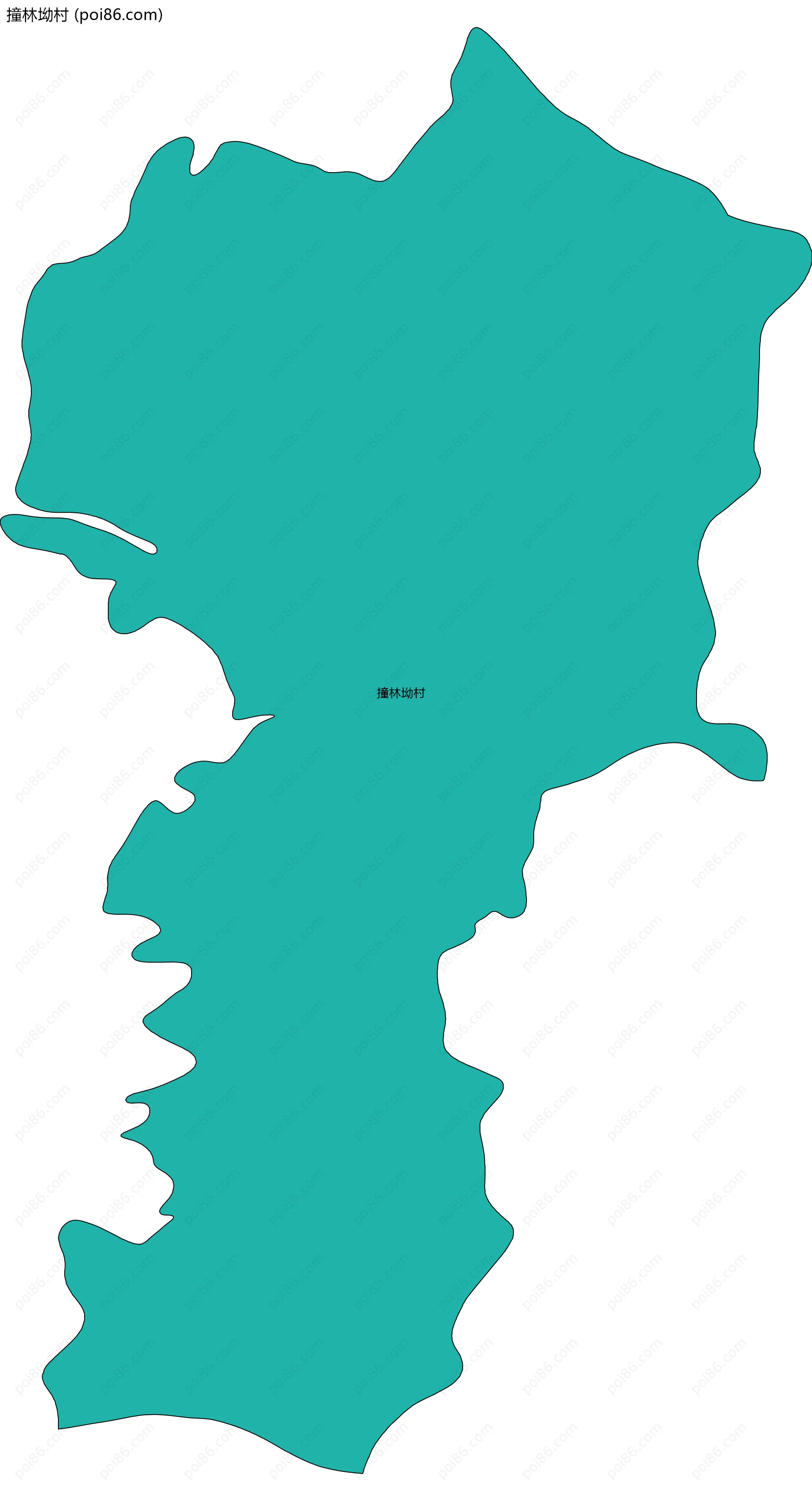 撞林坳村边界地图