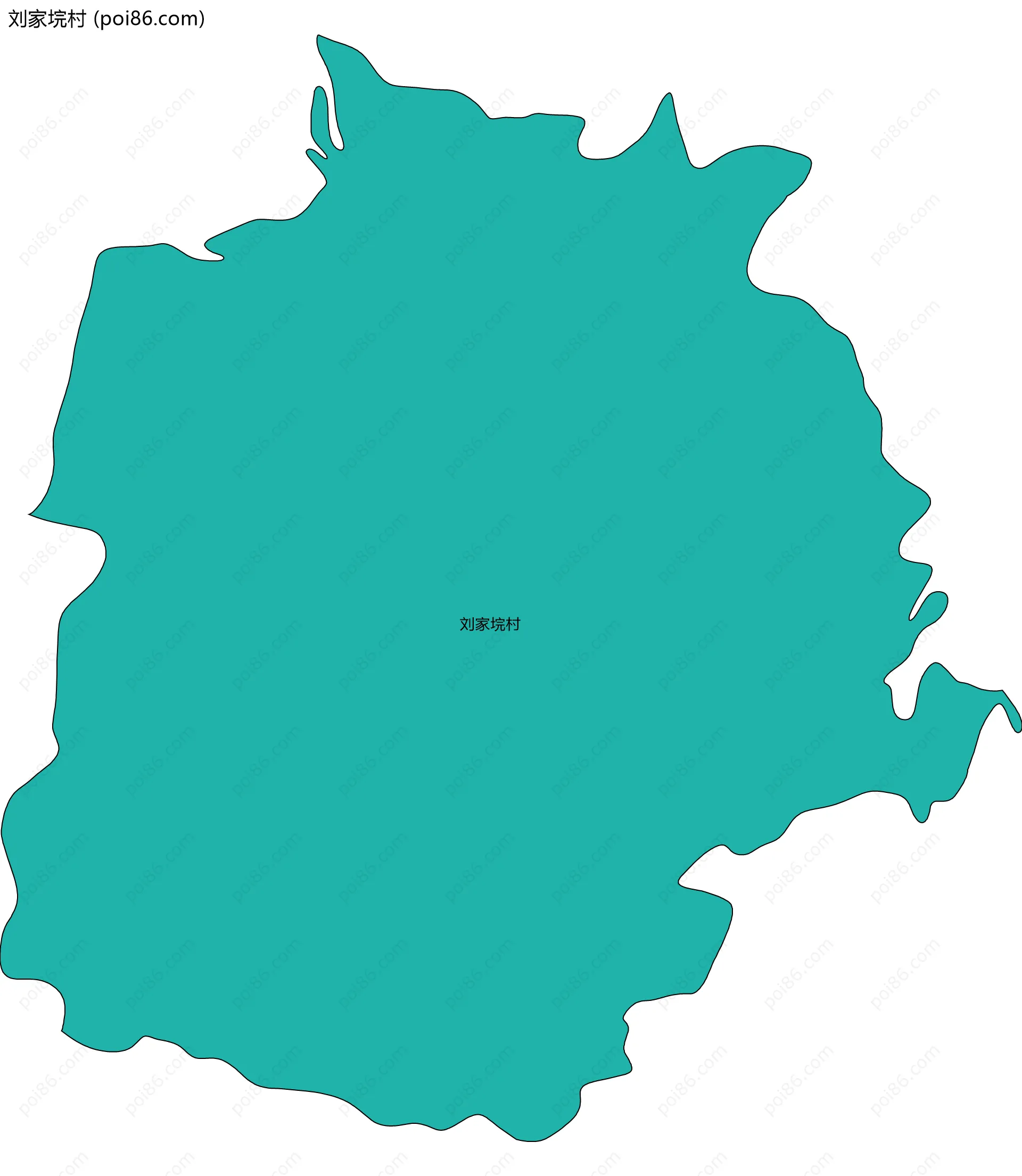 刘家垸村边界地图