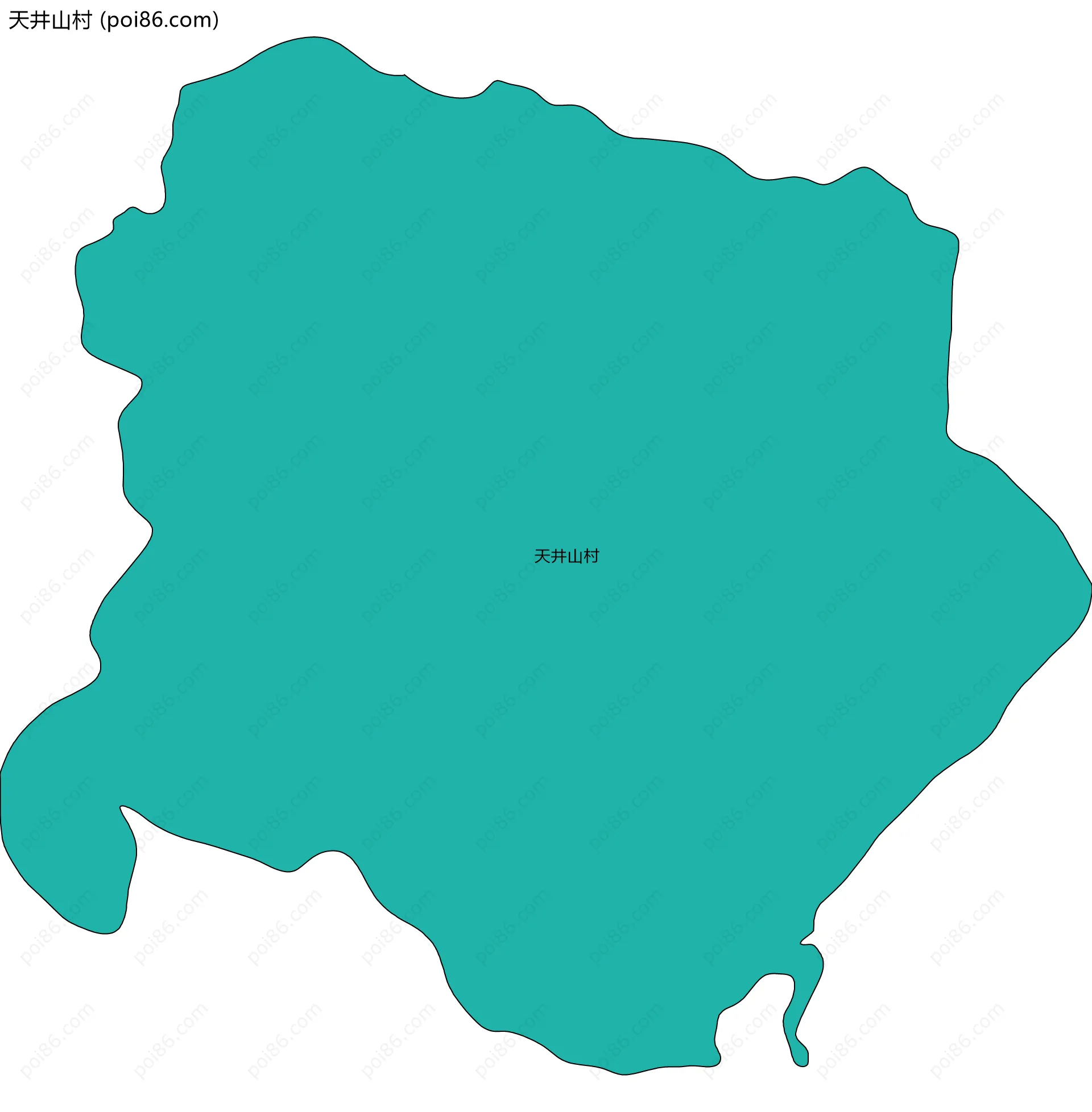 天井山村边界地图