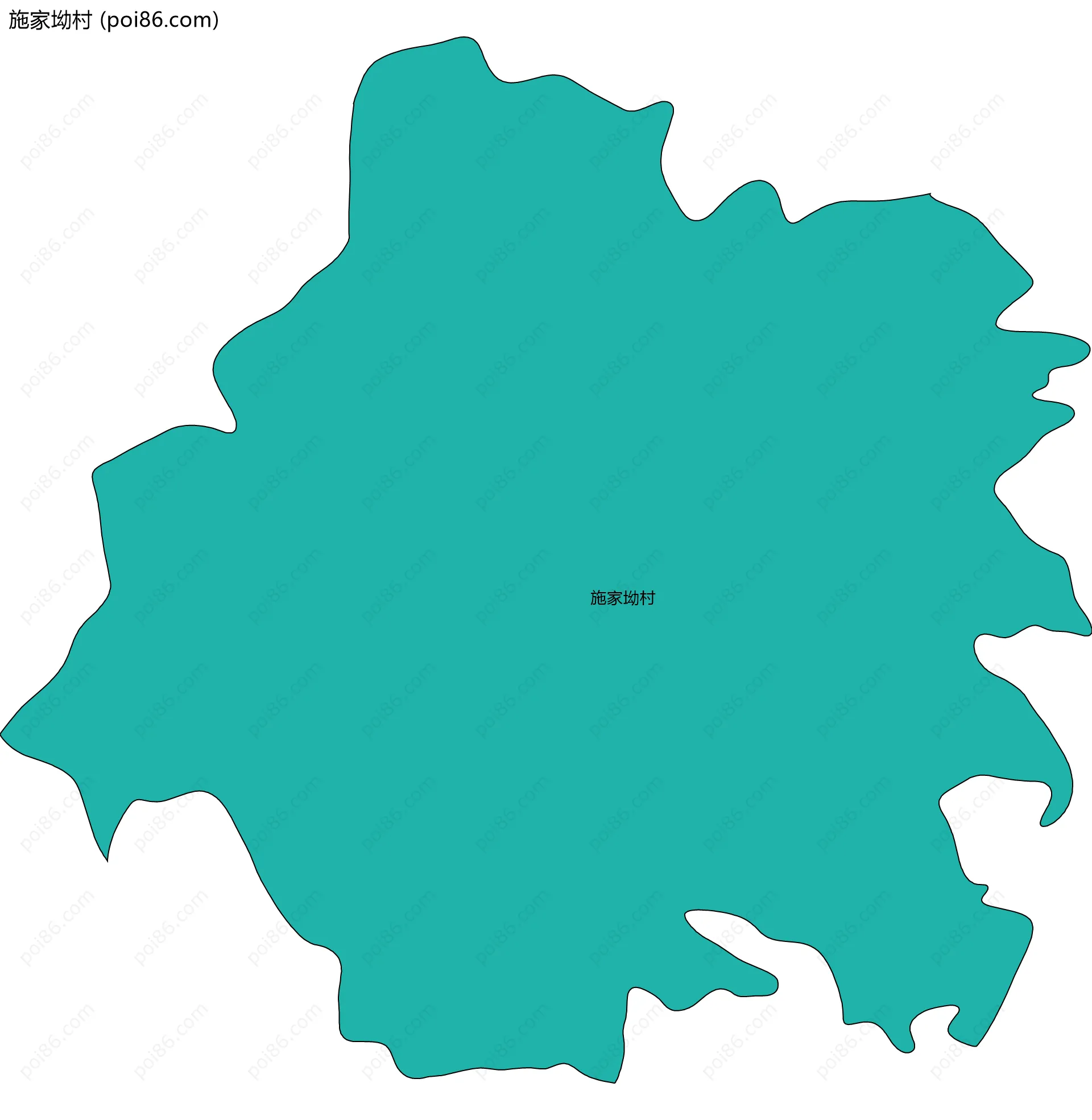 施家坳村边界地图