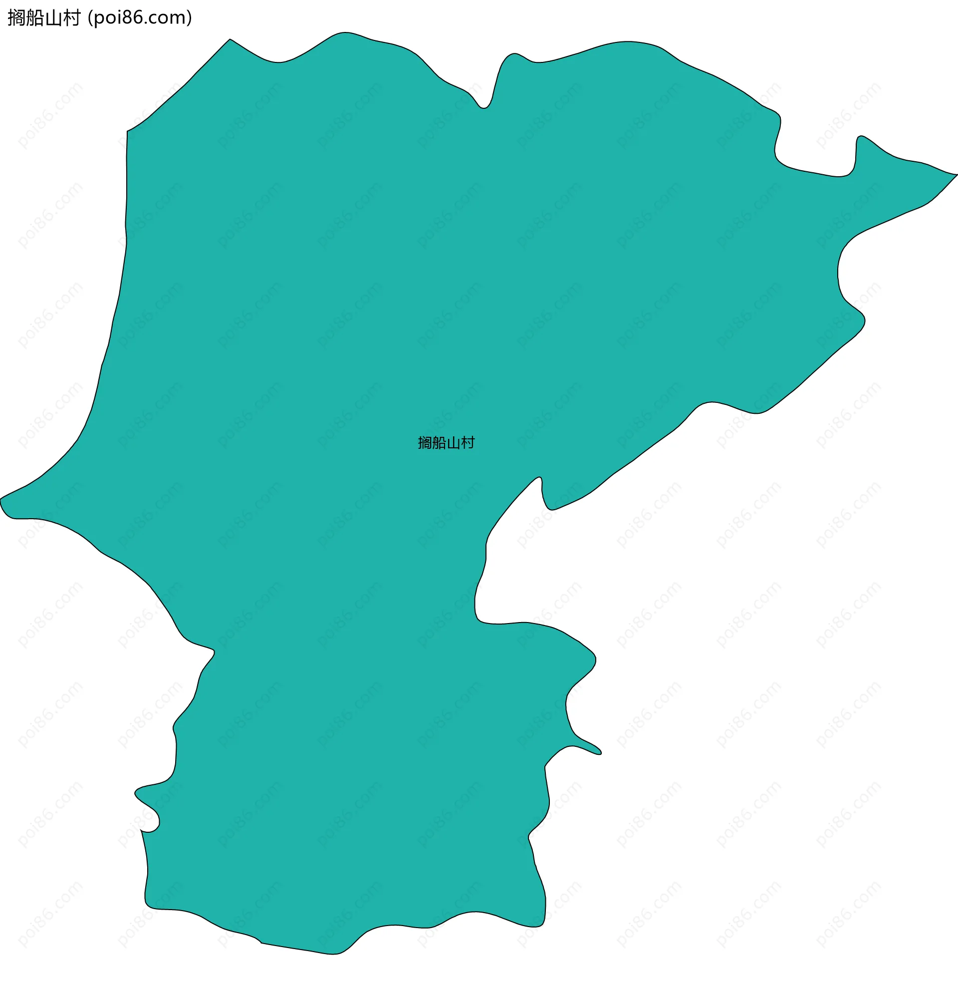 搁船山村边界地图