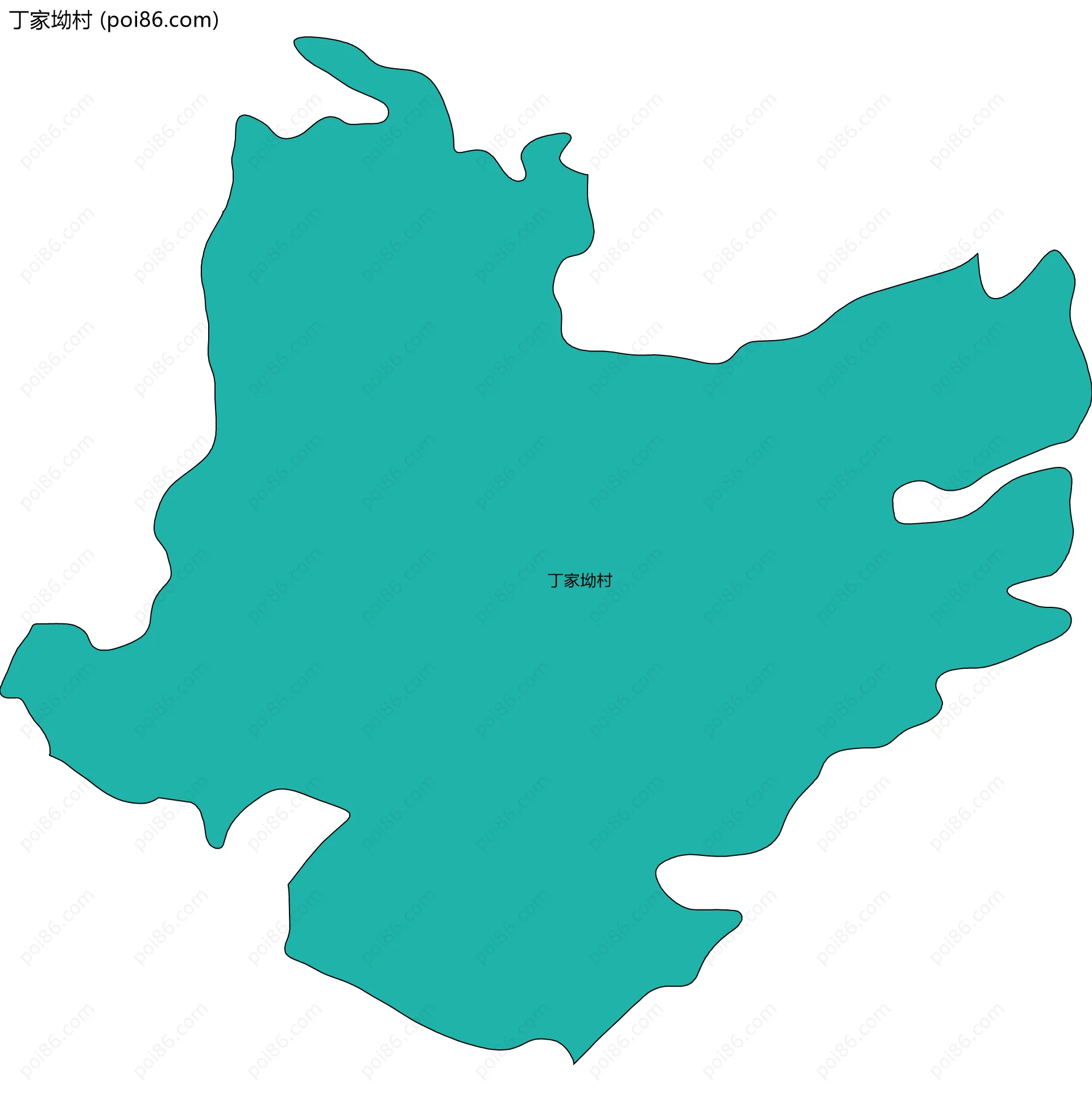 丁家坳村边界地图