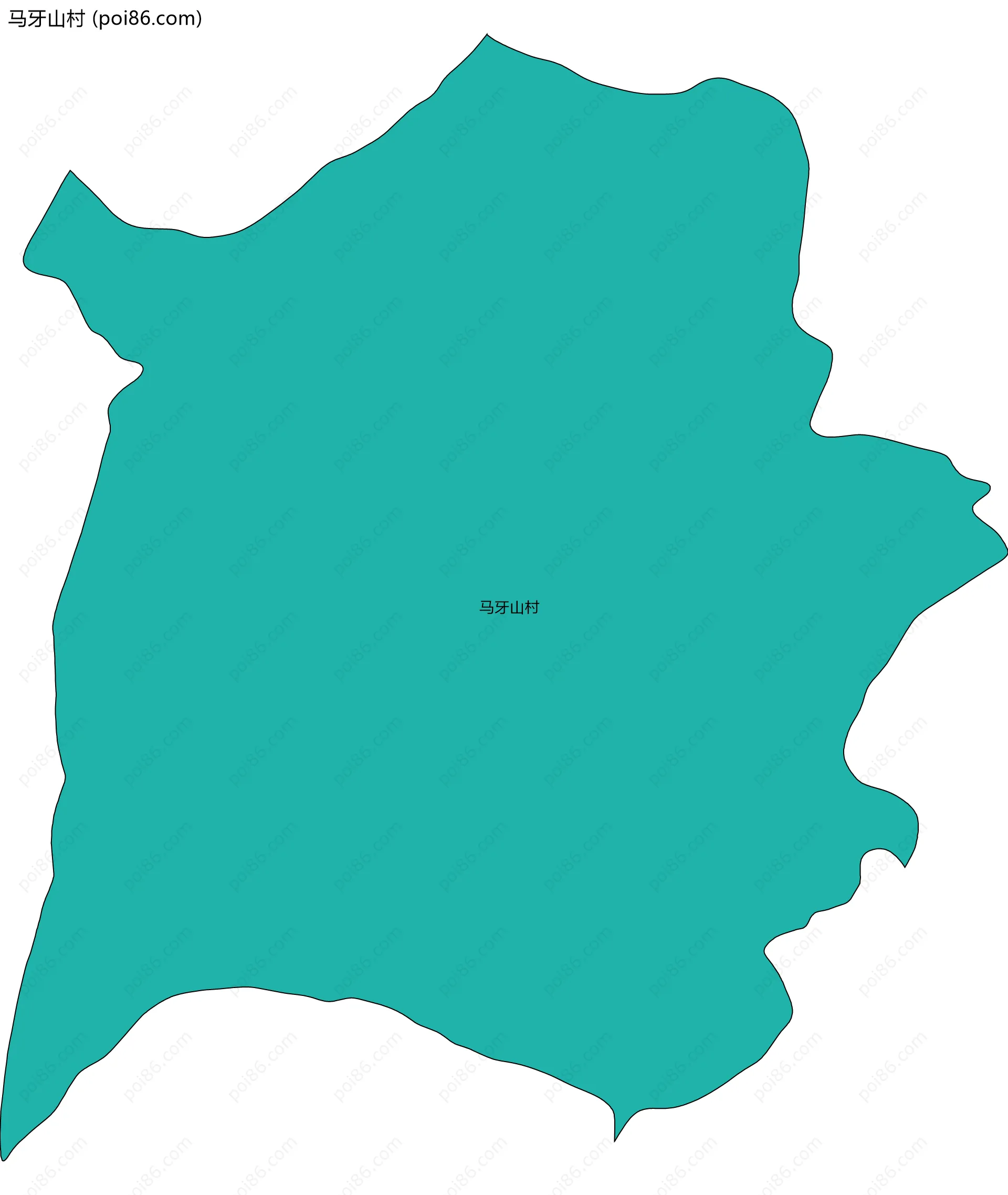 马牙山村边界地图