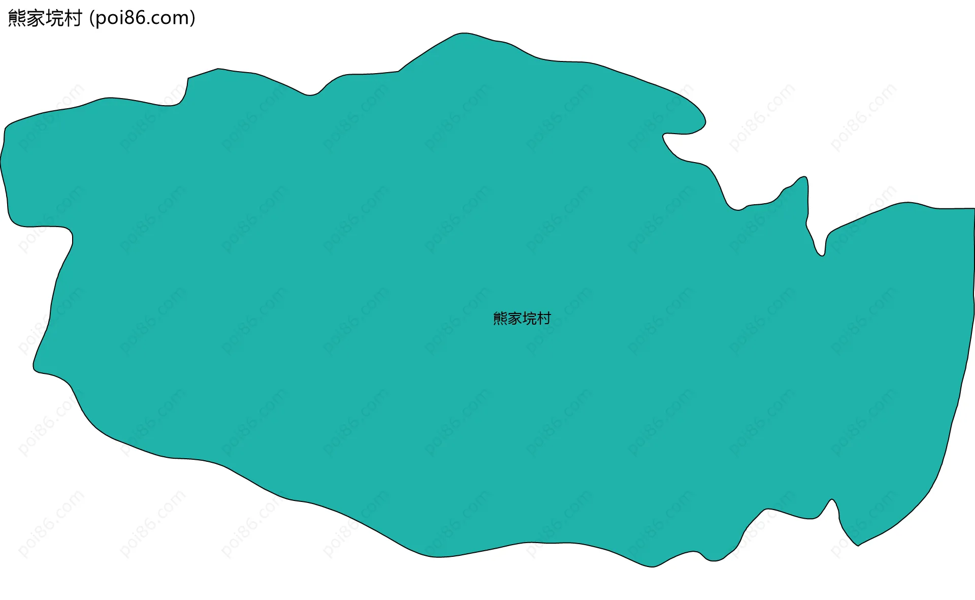 熊家垸村边界地图