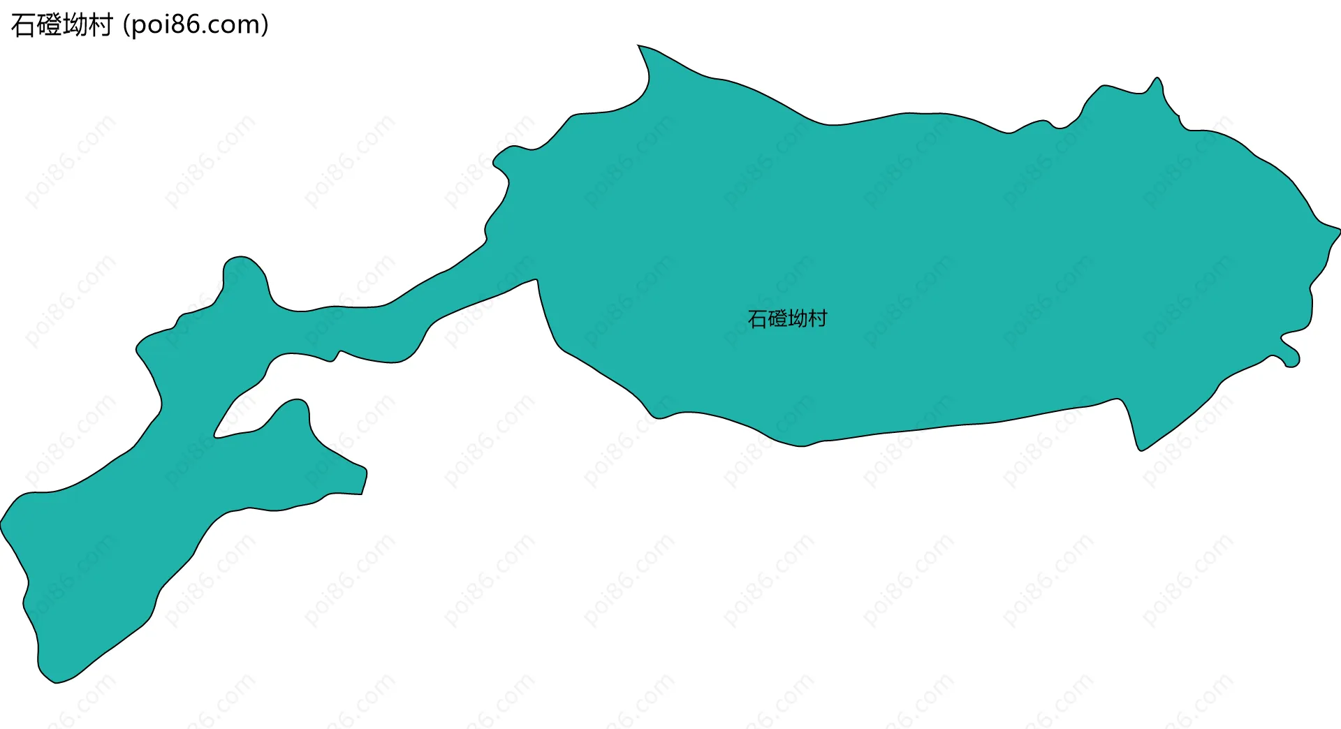 石磴坳村边界地图