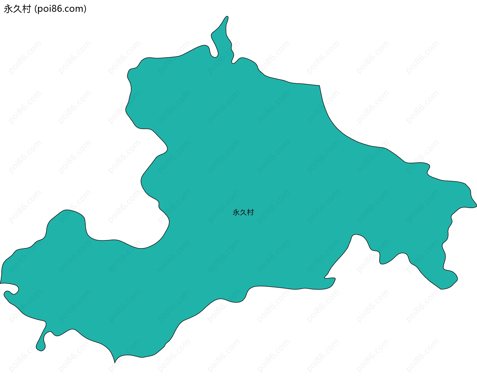 永久村边界地图