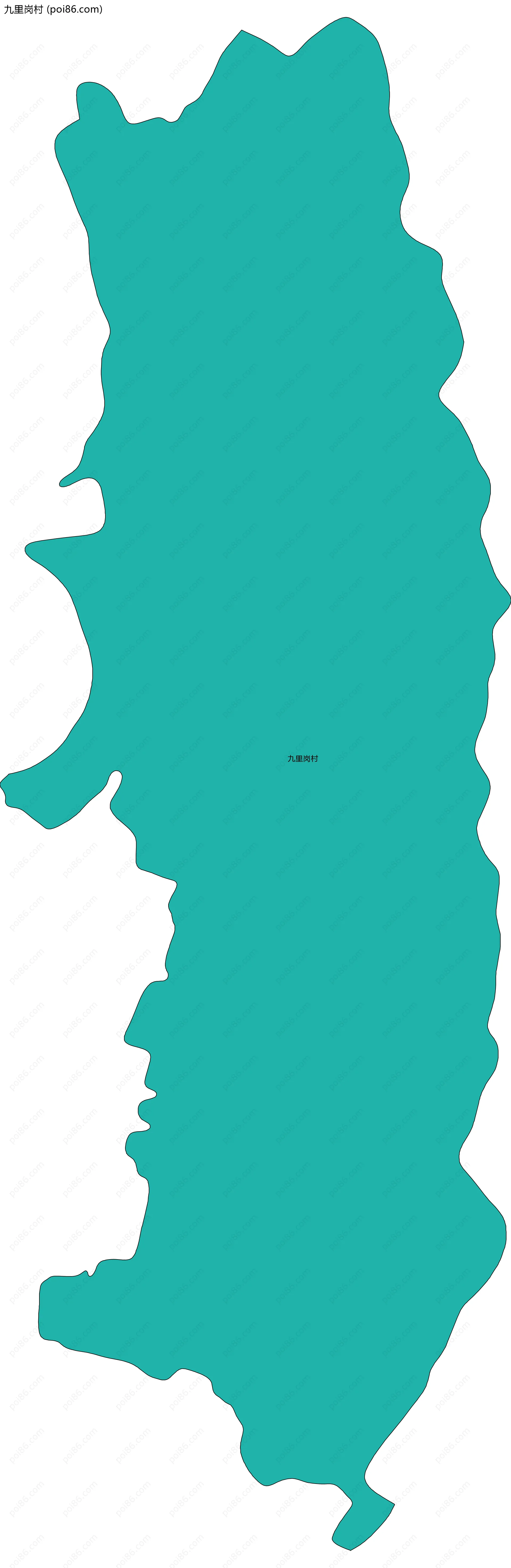 九里岗村边界地图