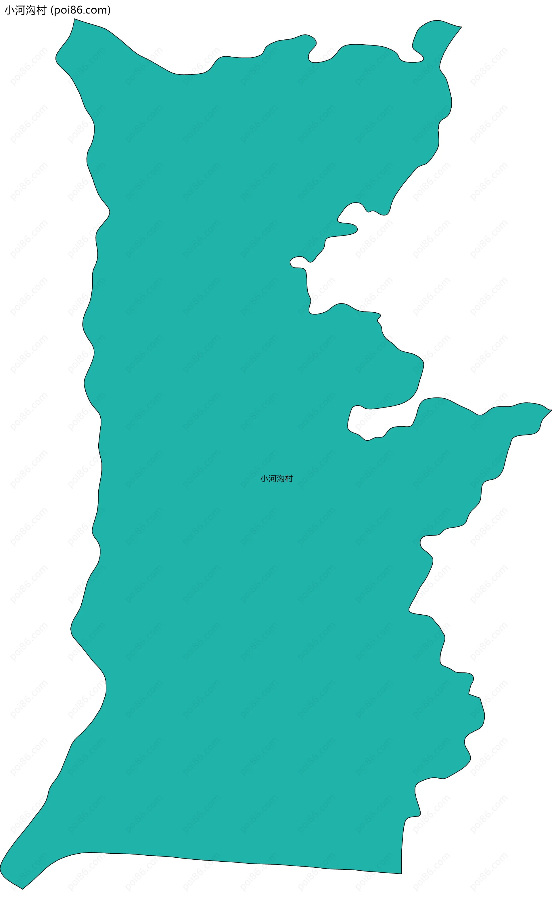 小河沟村边界地图