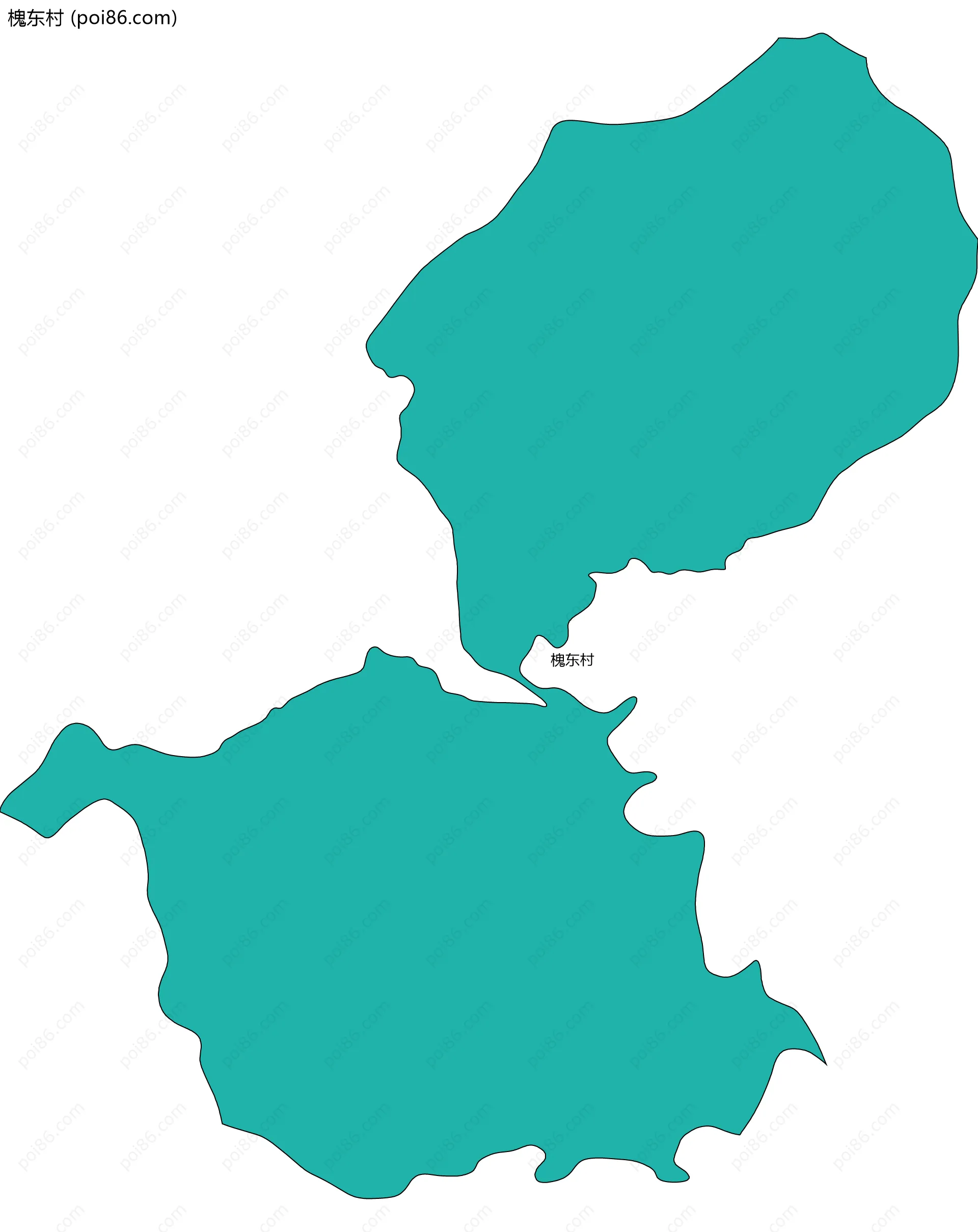 槐东村边界地图