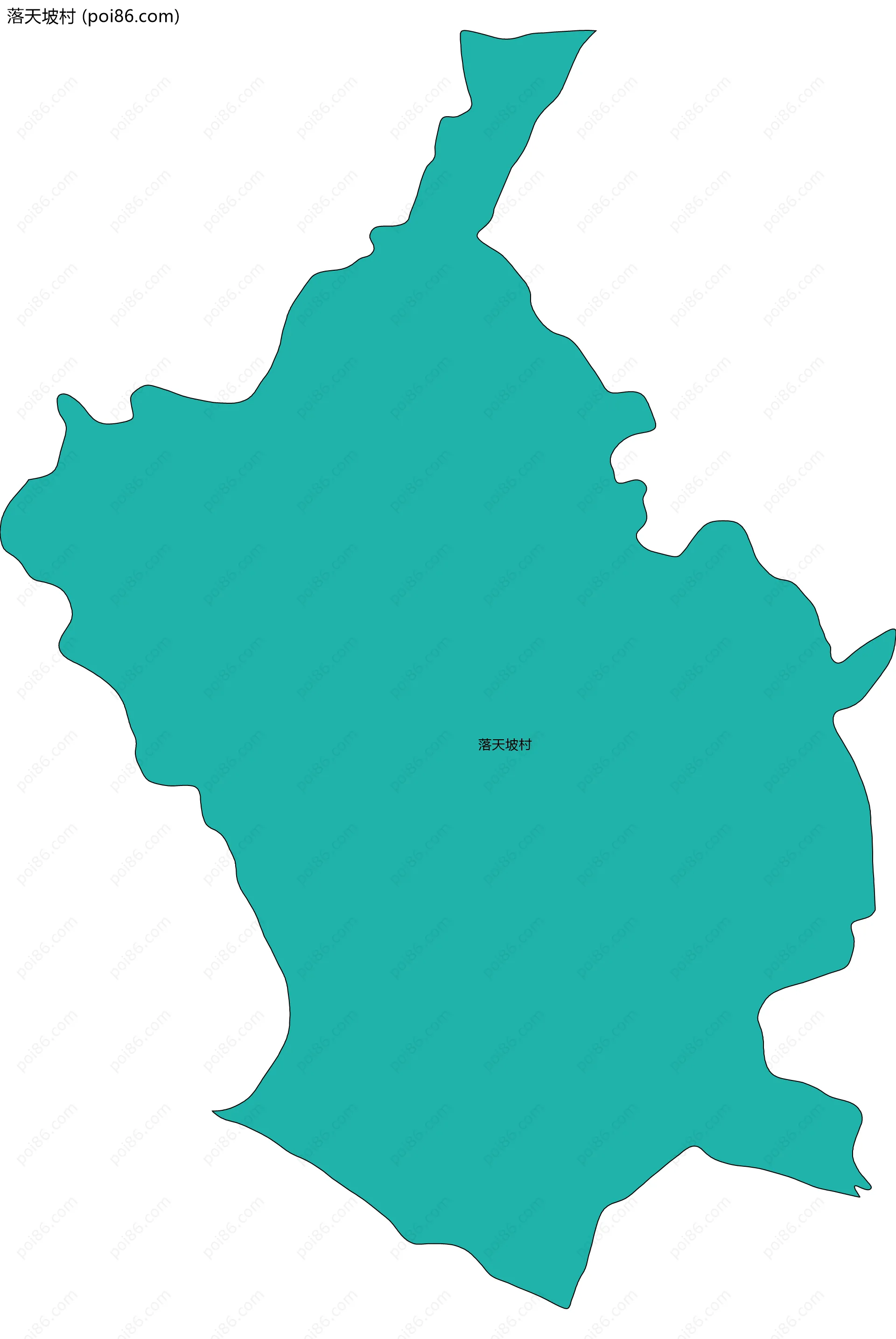 落天坡村边界地图