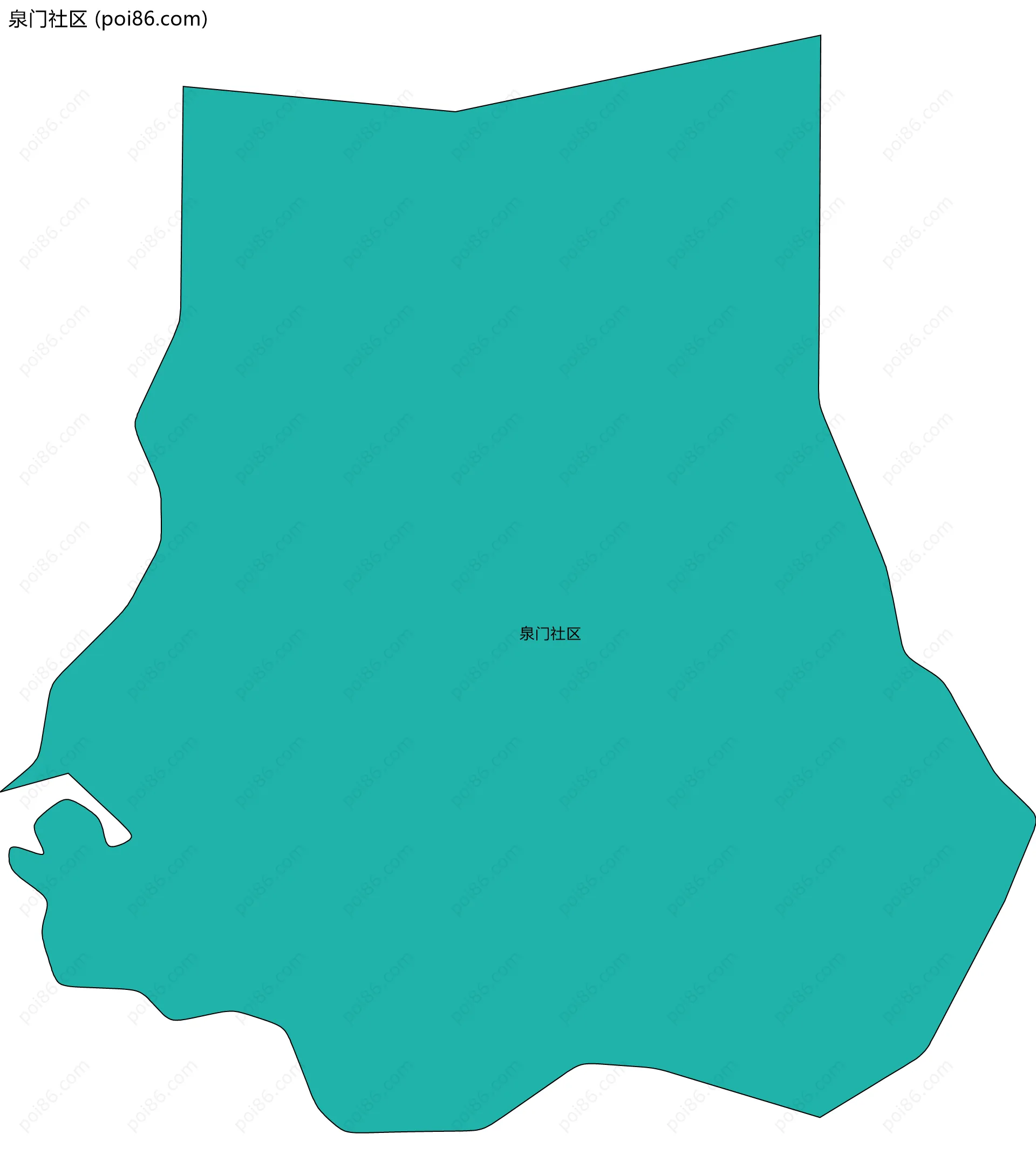 泉门社区边界地图