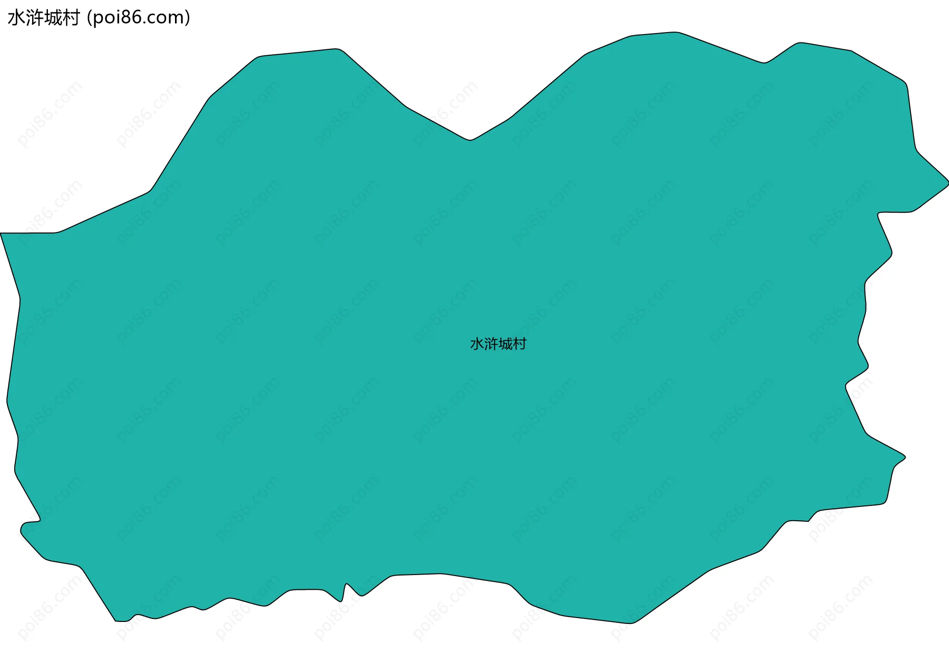 水浒城村边界地图