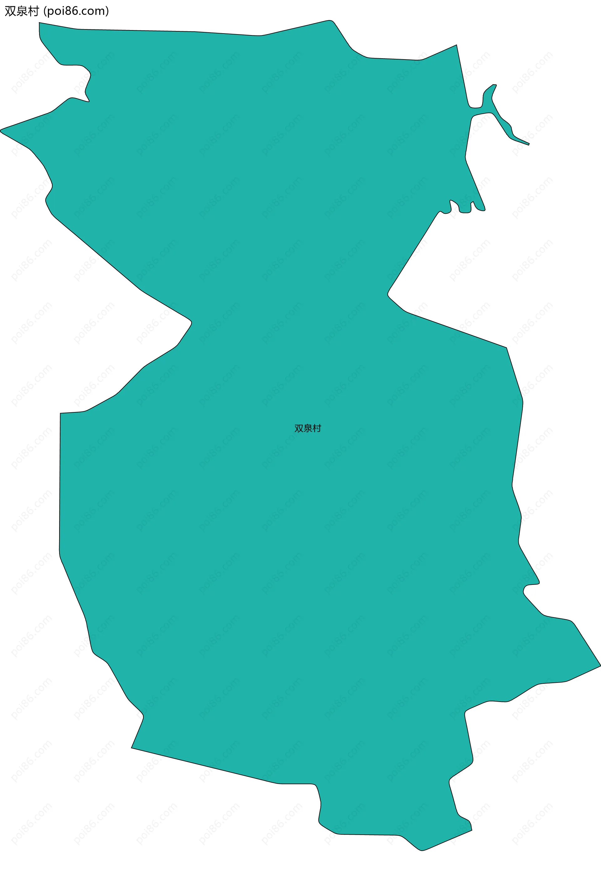 双泉村边界地图