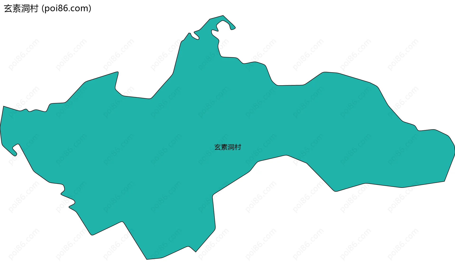 玄素洞村边界地图