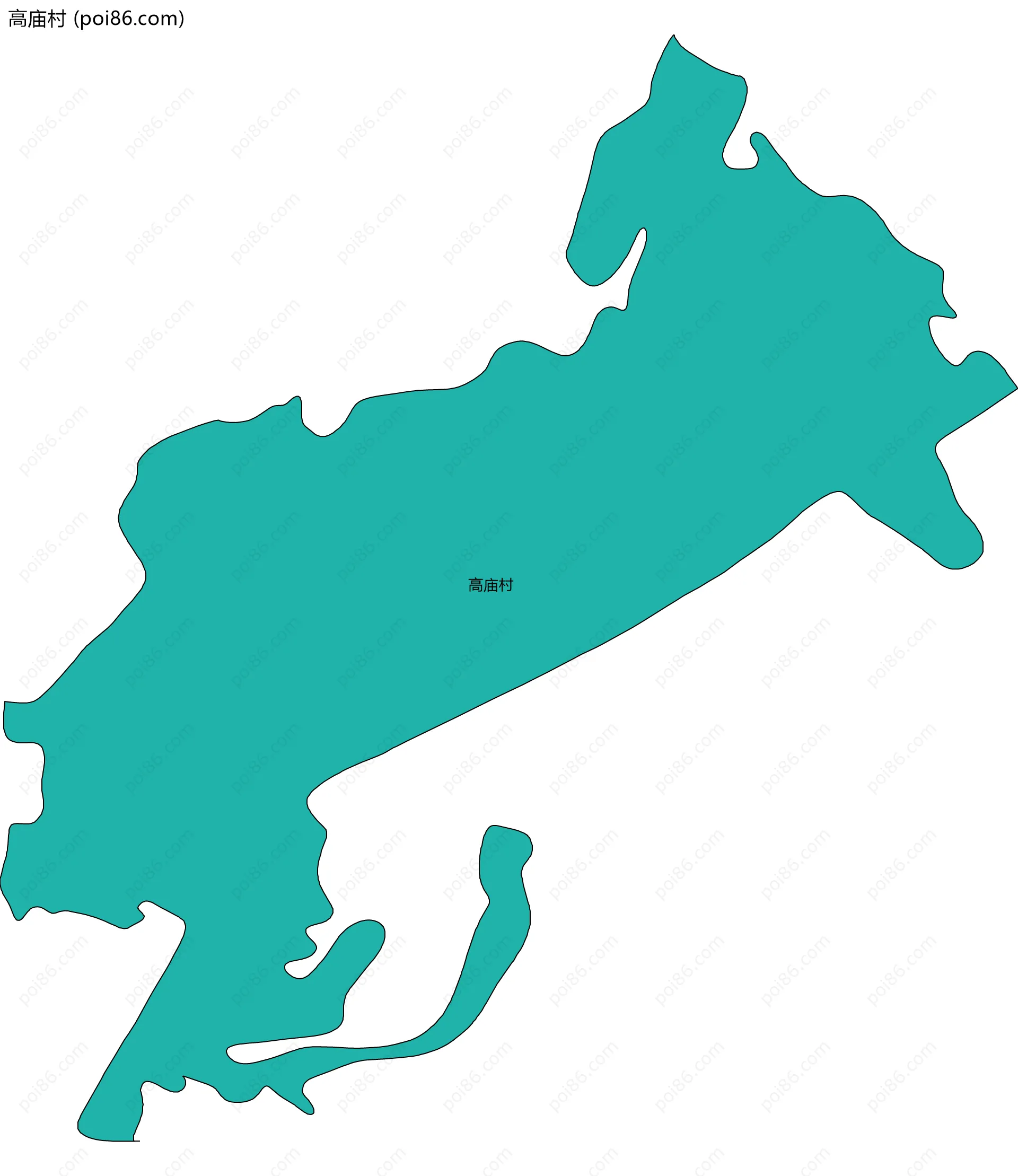 高庙村边界地图