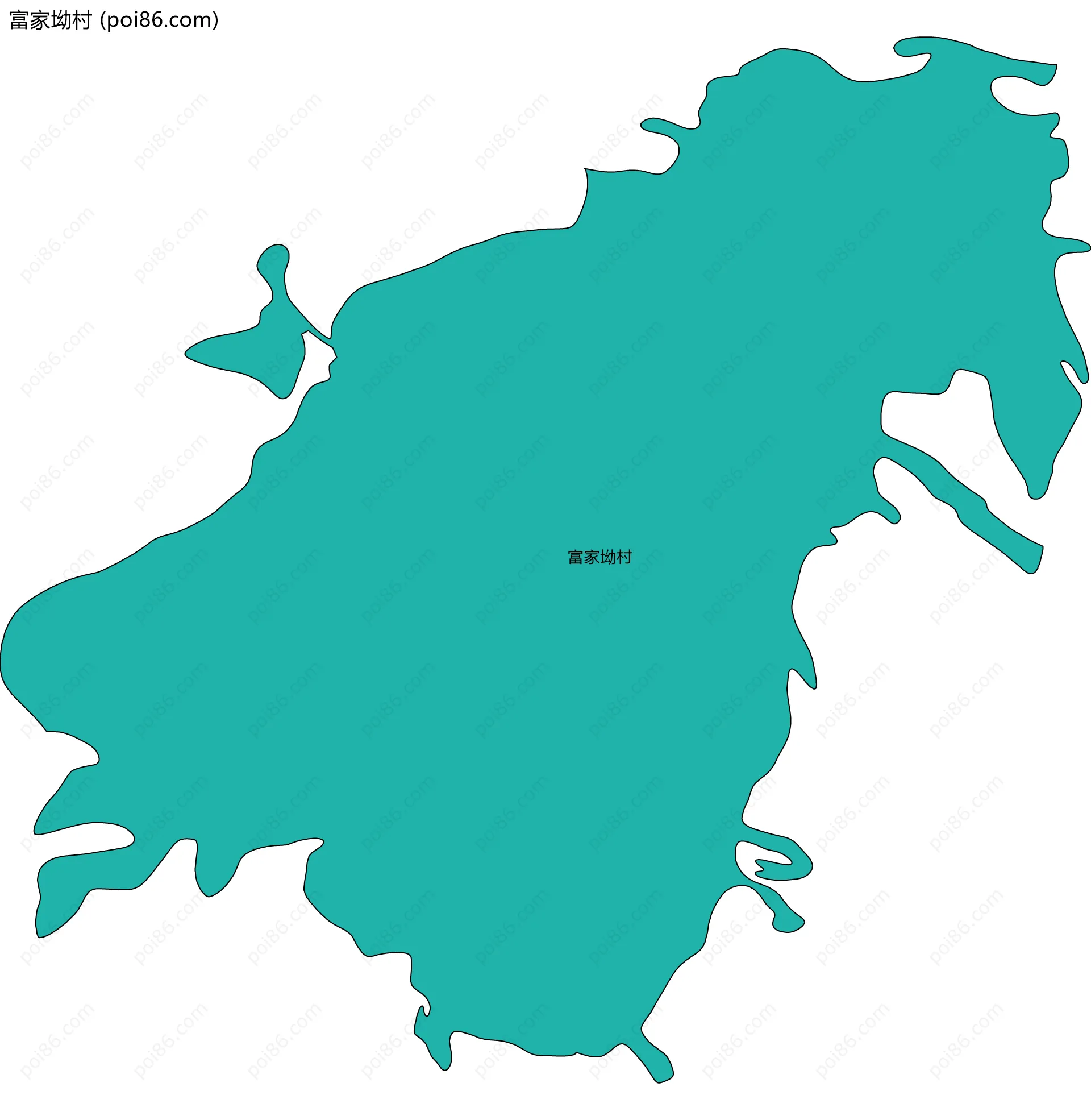 富家坳村边界地图