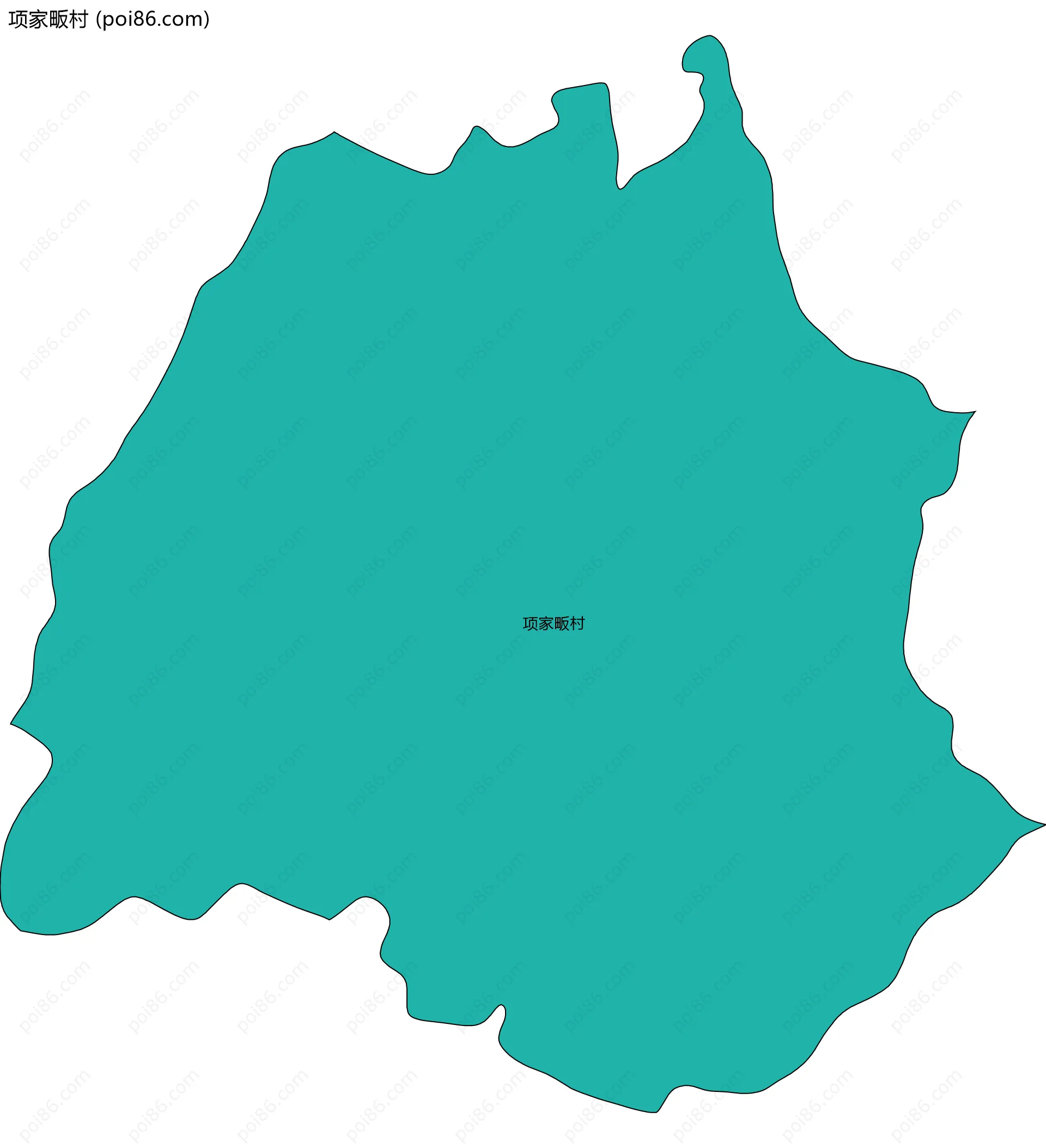 项家畈村边界地图