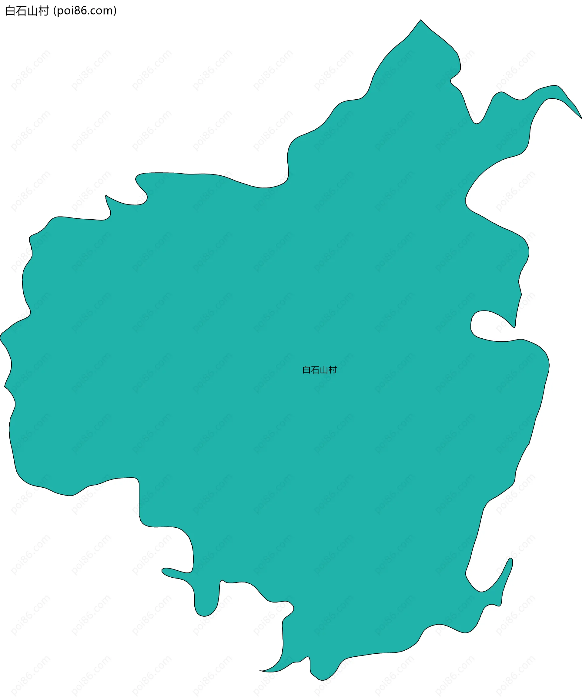 白石山村边界地图