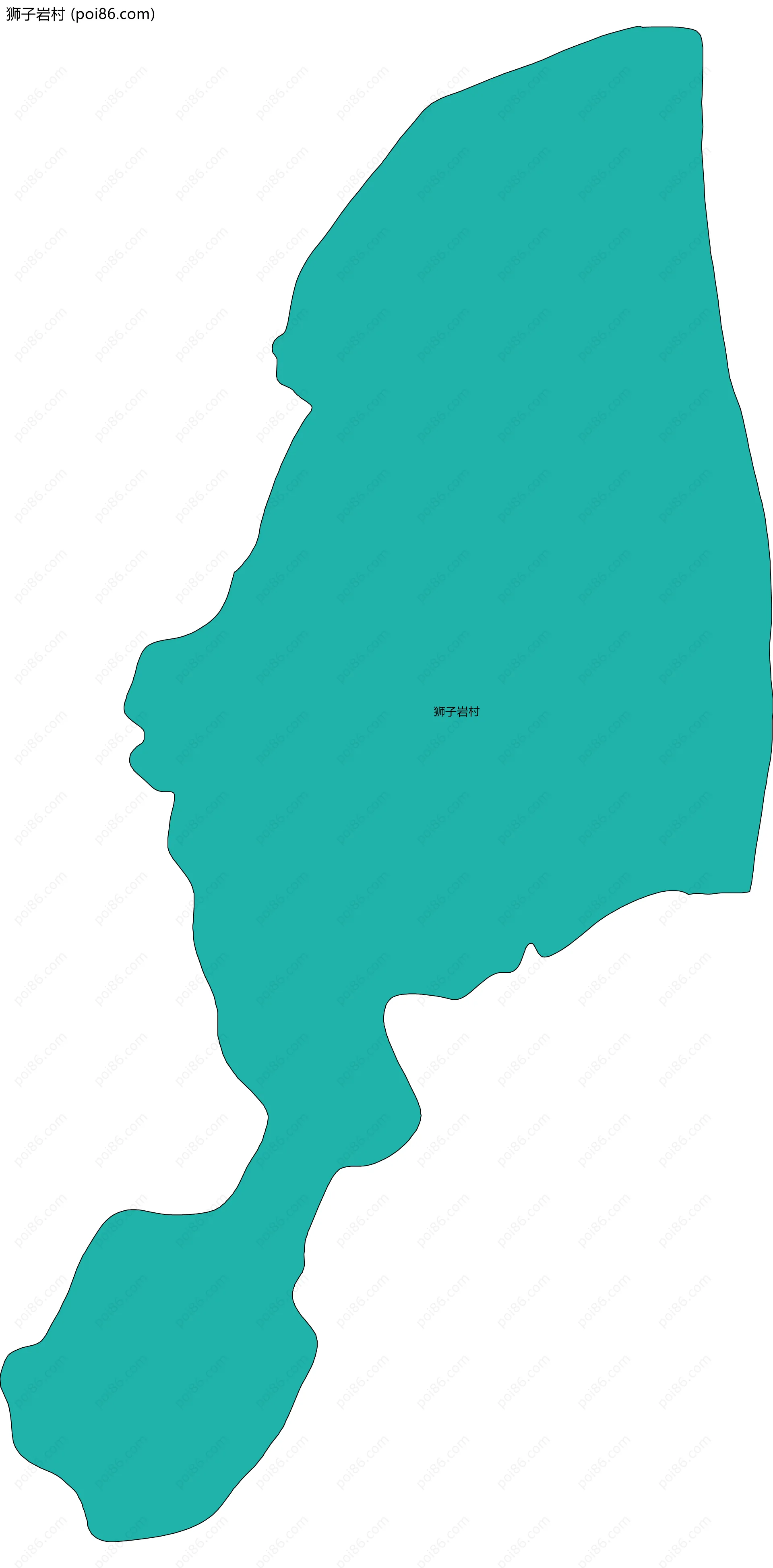 狮子岩村边界地图