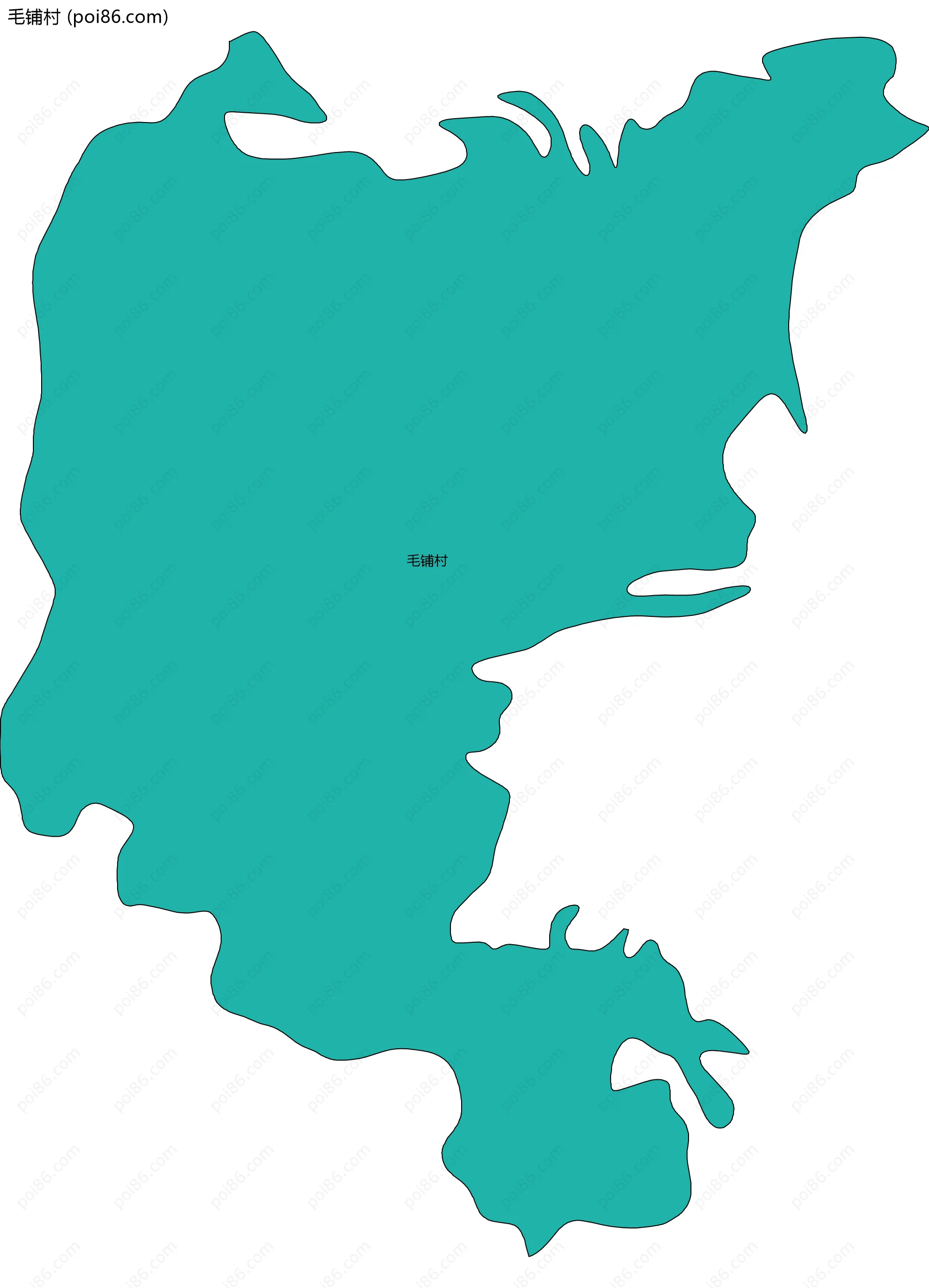 毛铺村边界地图