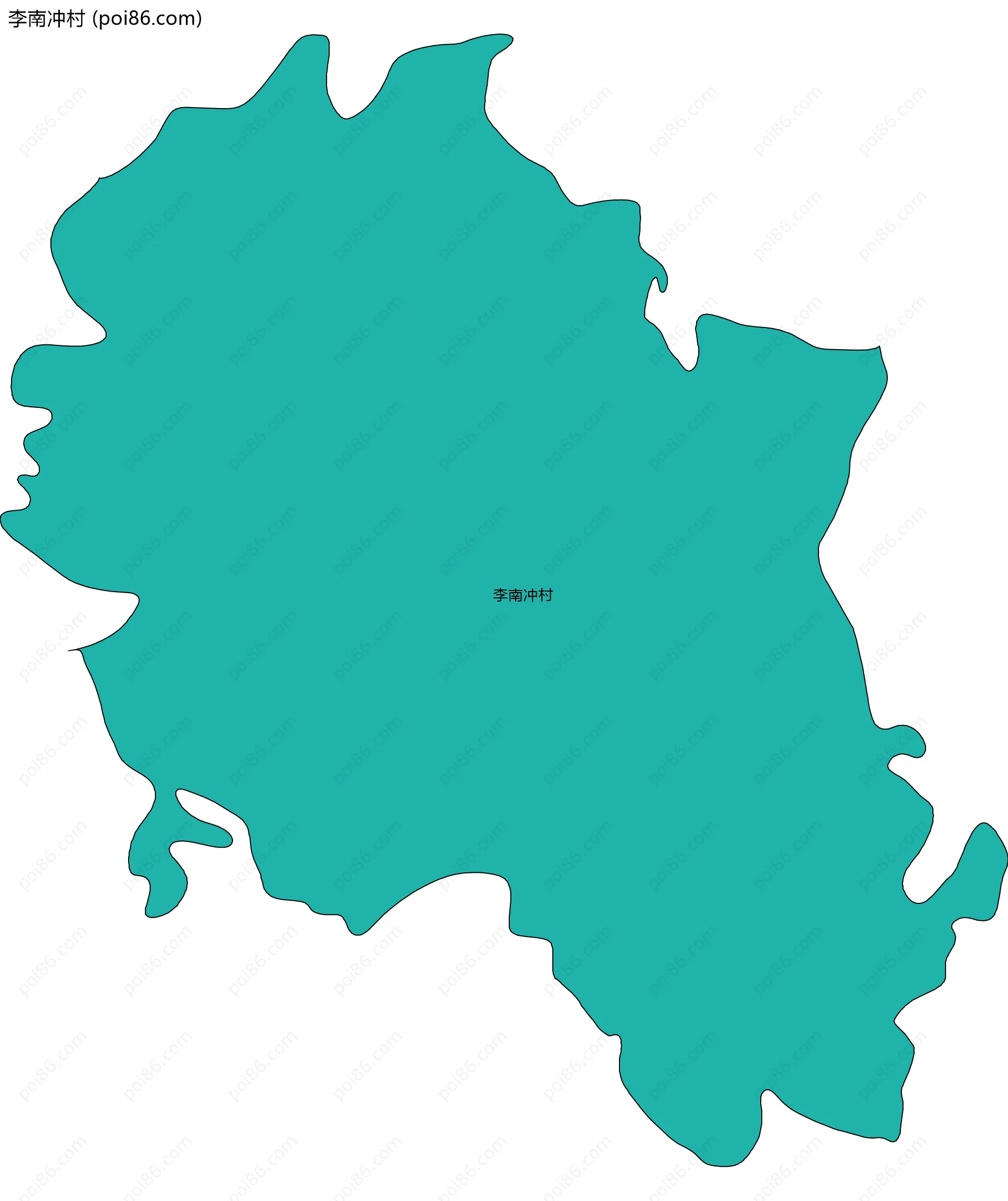 李南冲村边界地图