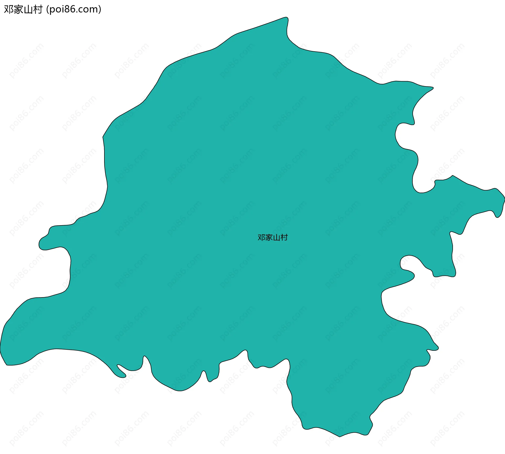 邓家山村边界地图