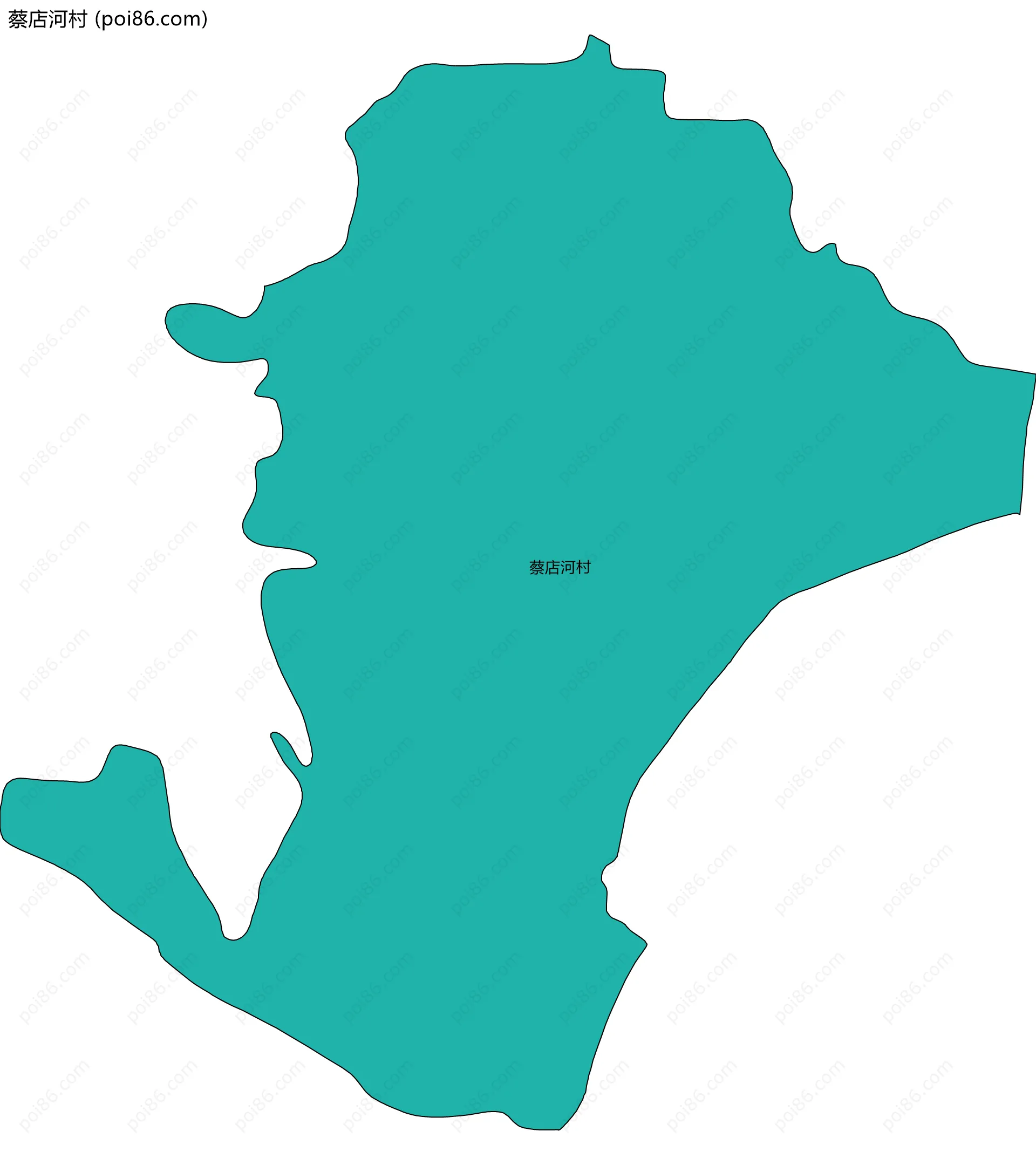 蔡店河村边界地图