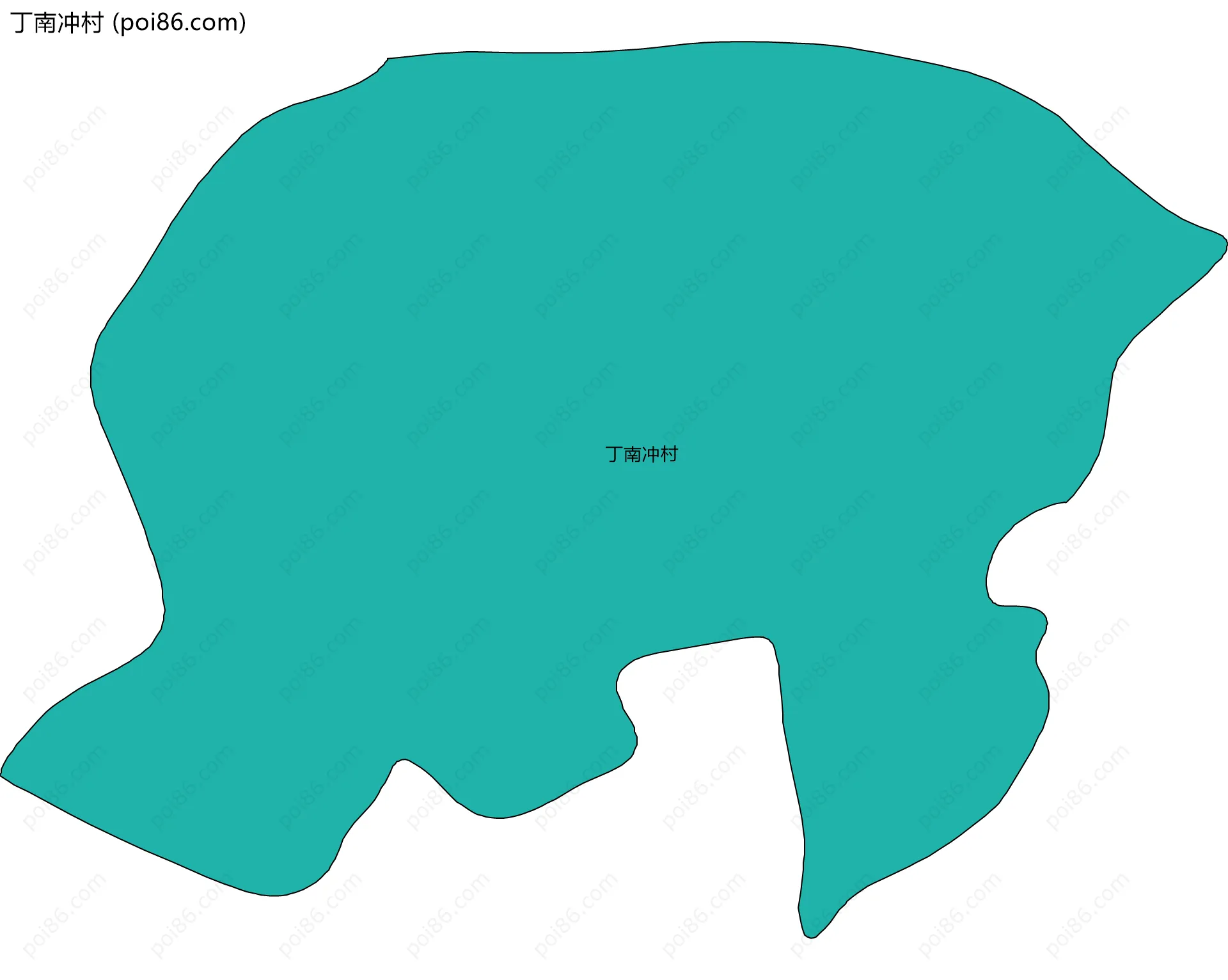 丁南冲村边界地图