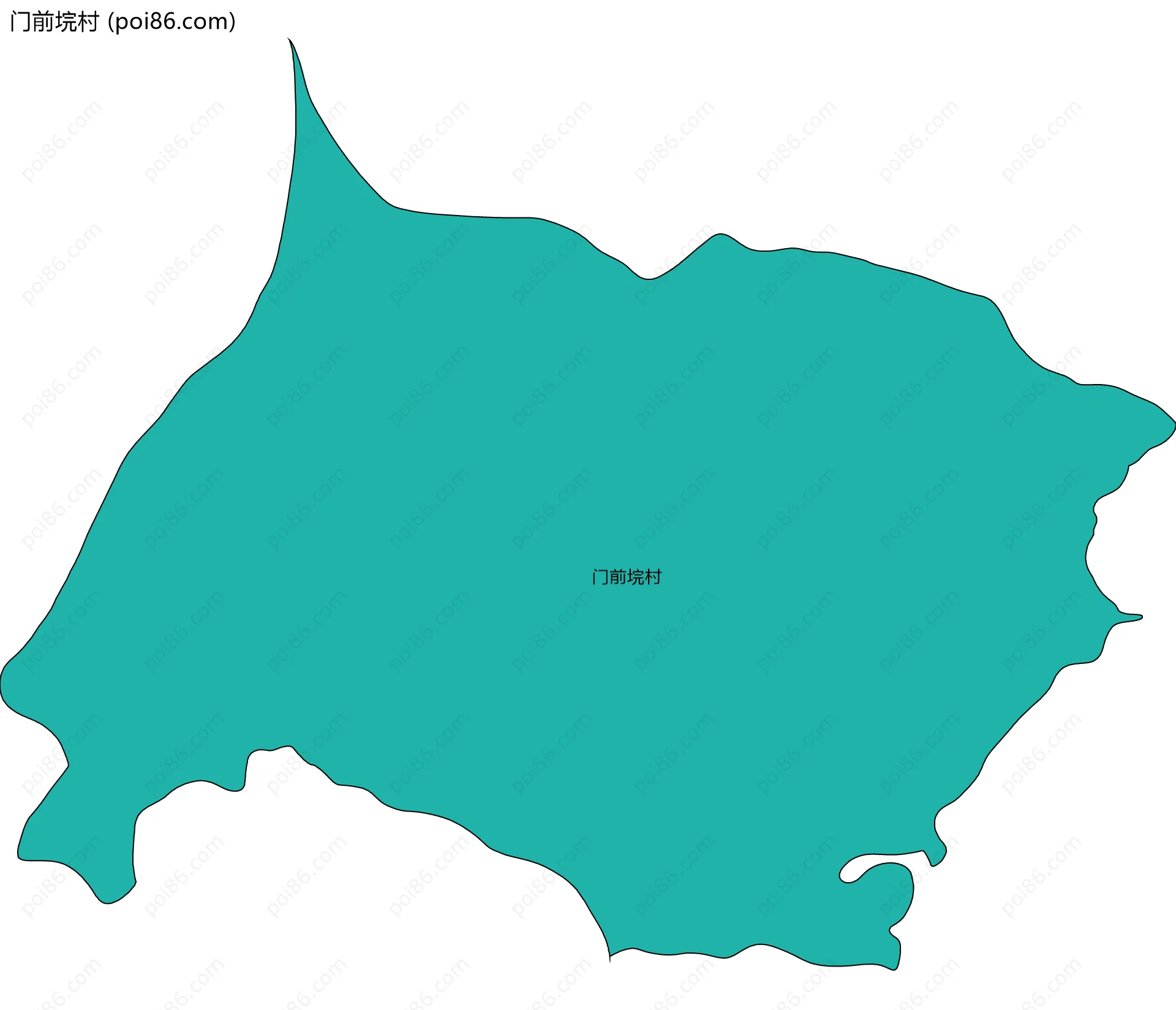 门前垸村边界地图