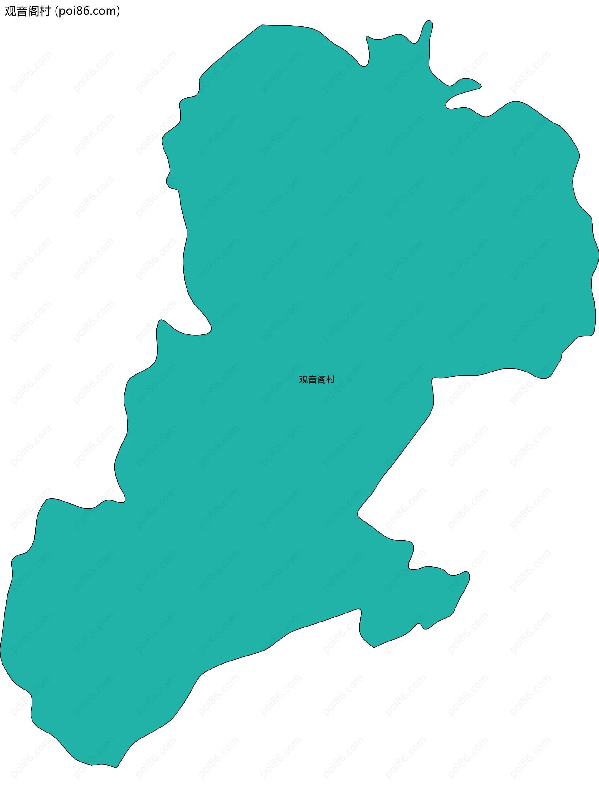 观音阁村边界地图