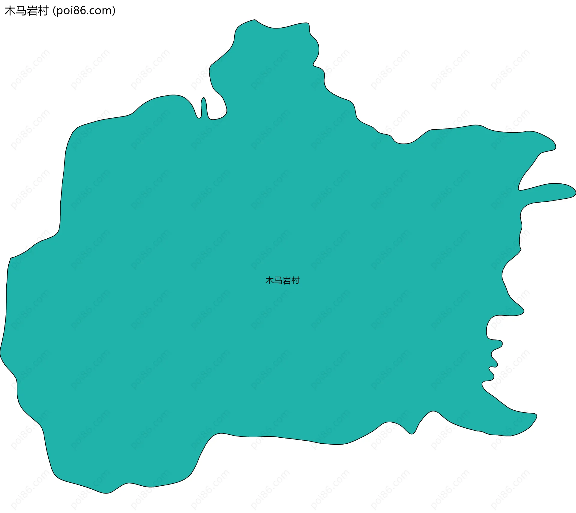 木马岩村边界地图