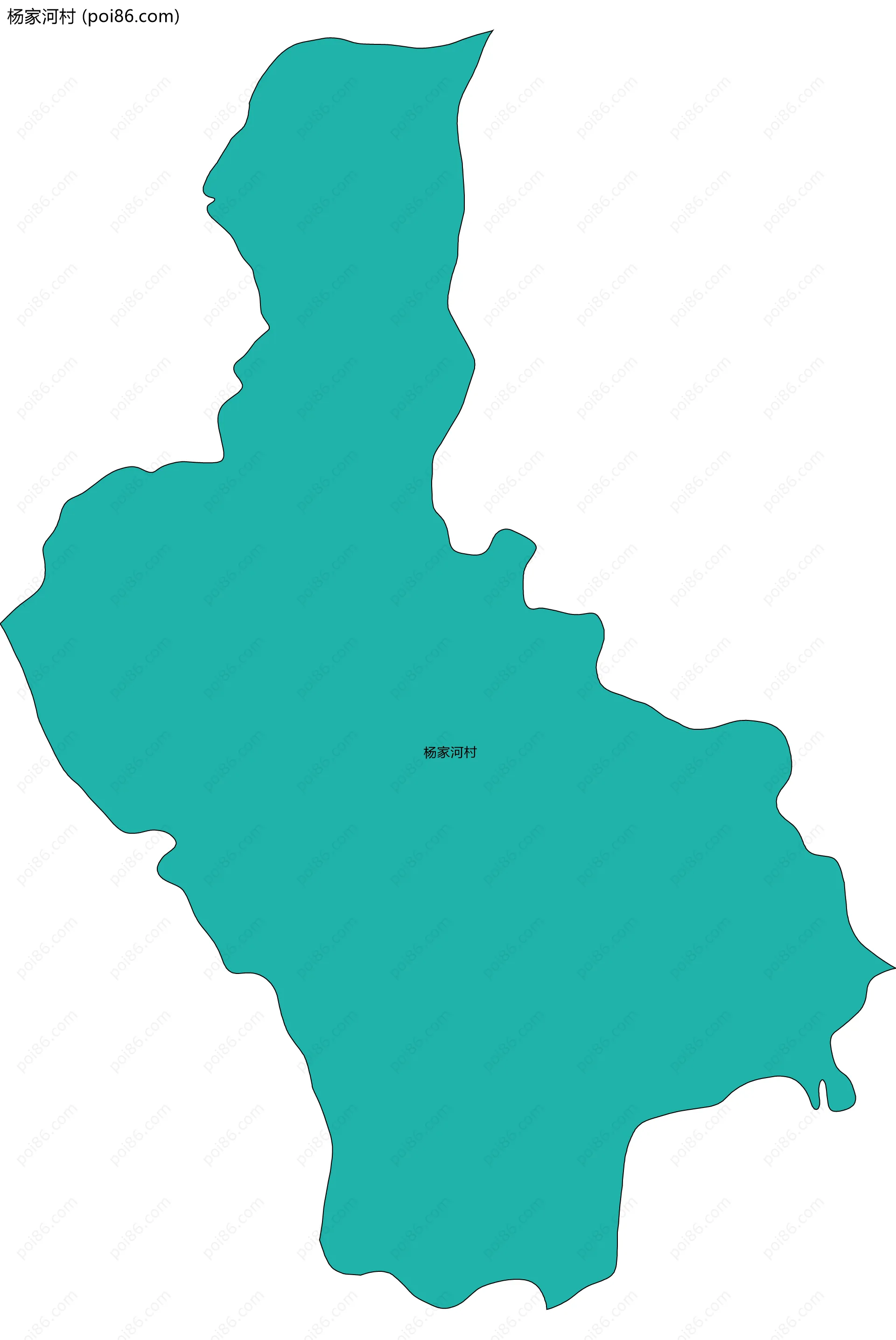 杨家河村边界地图