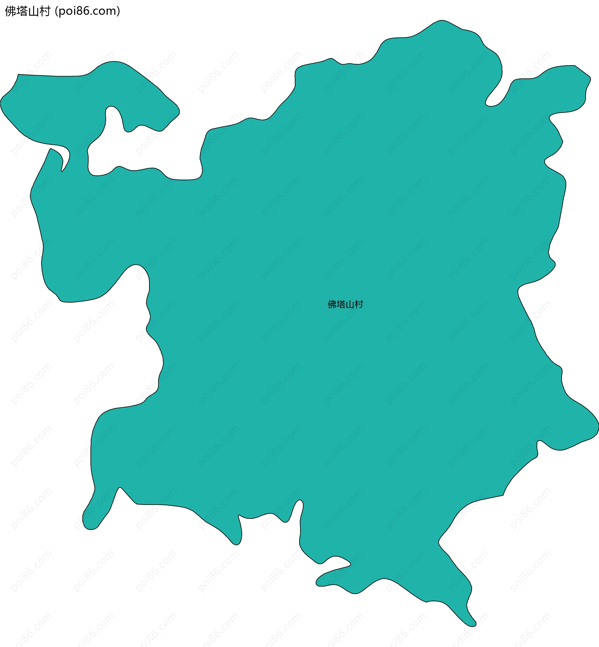 佛塔山村边界地图