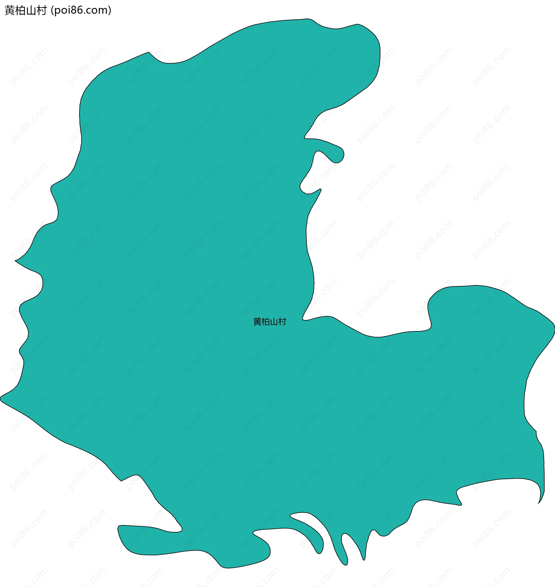 黄柏山村边界地图