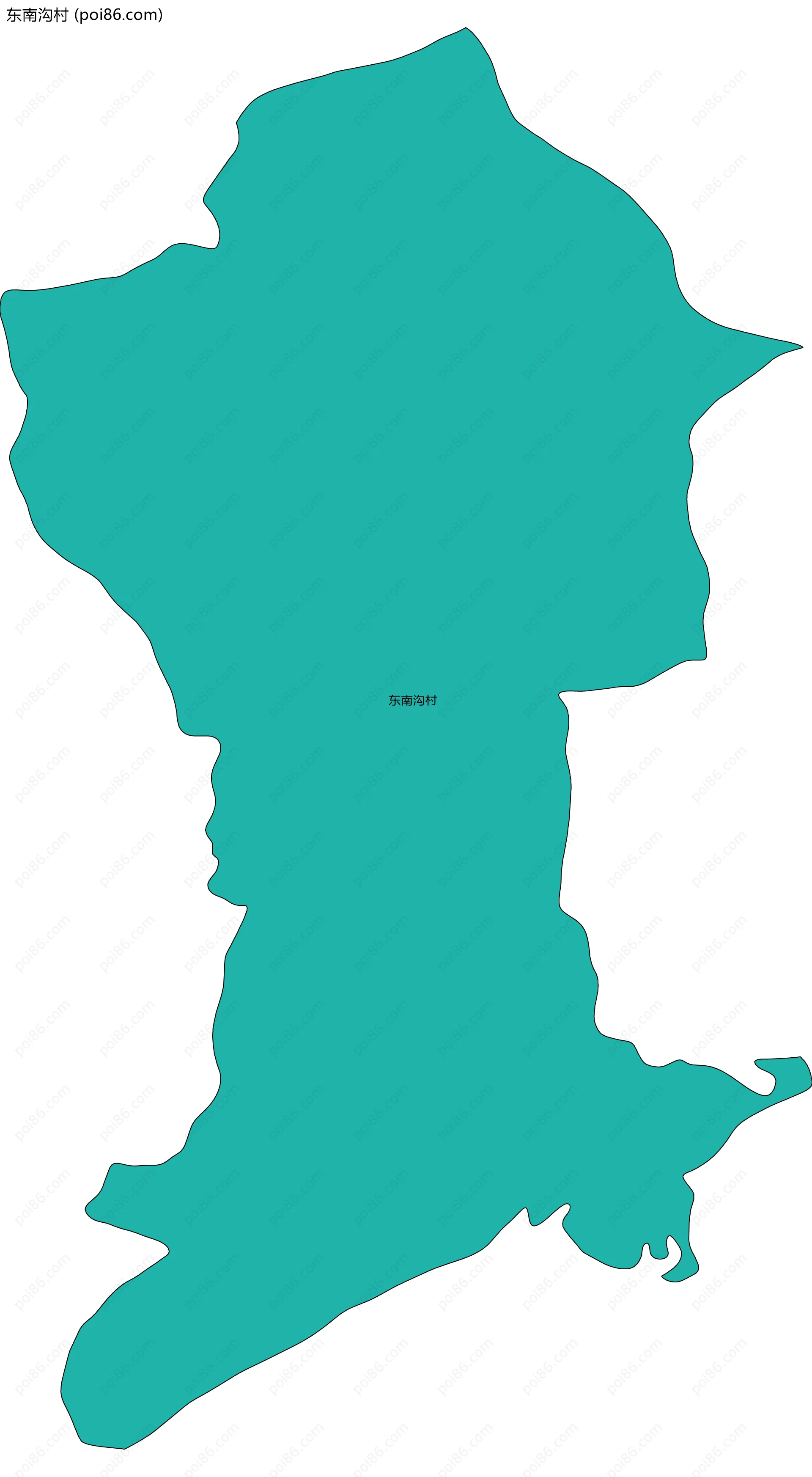 东南沟村边界地图