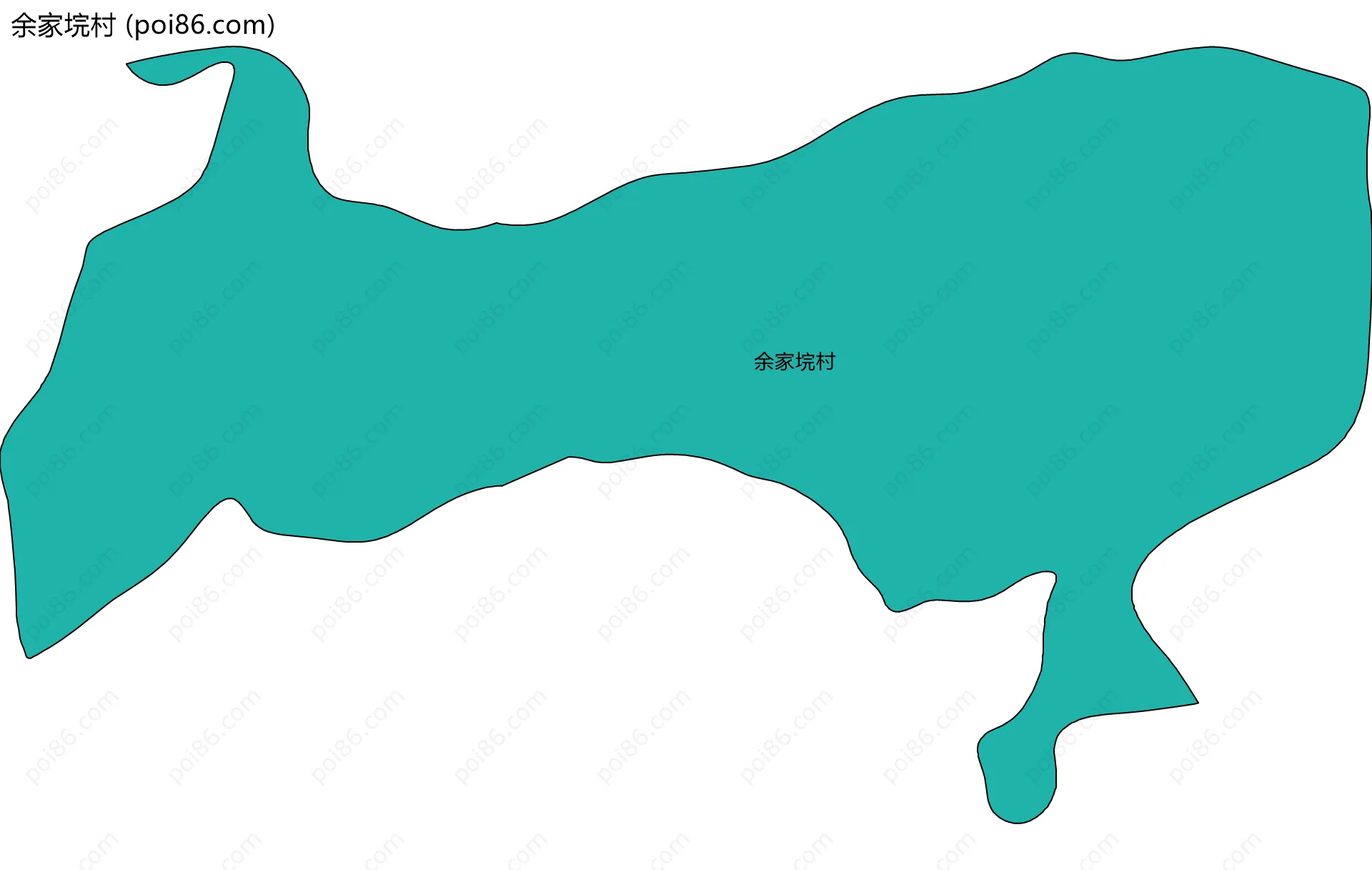余家垸村边界地图