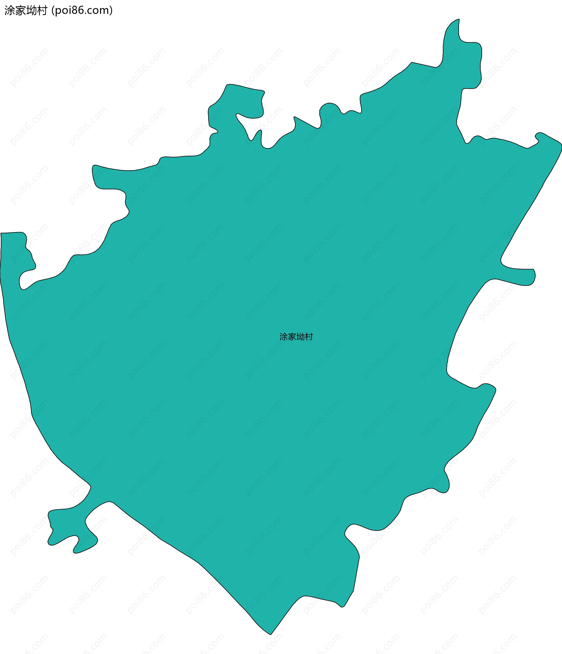 涂家坳村边界地图