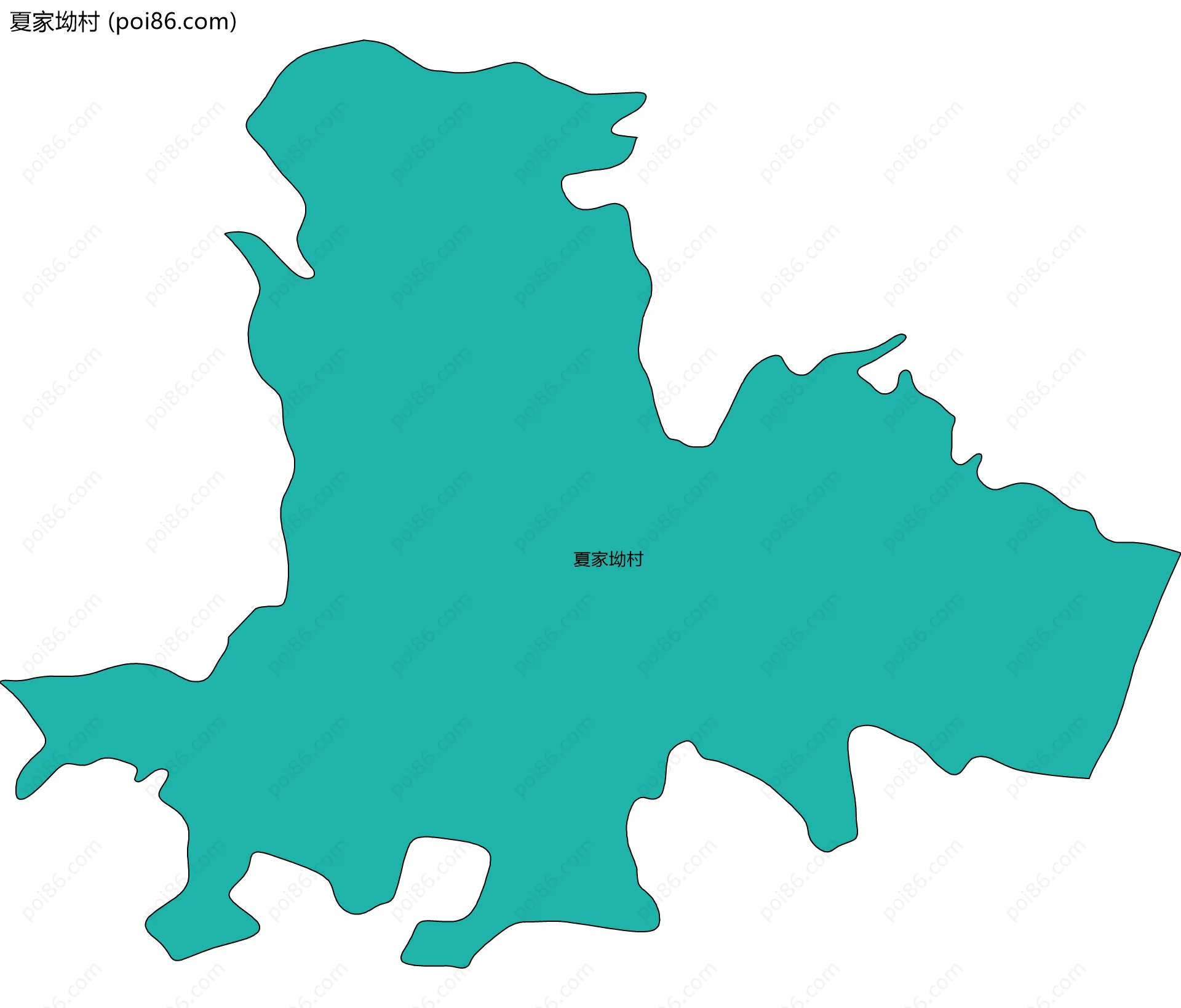 夏家坳村边界地图