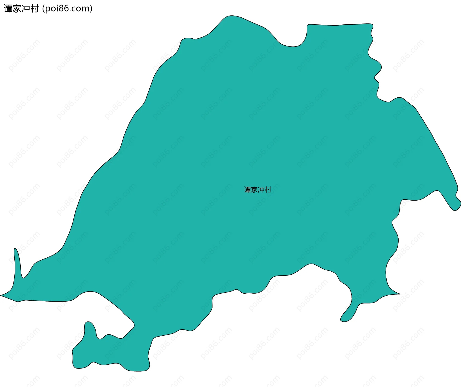 谭家冲村边界地图