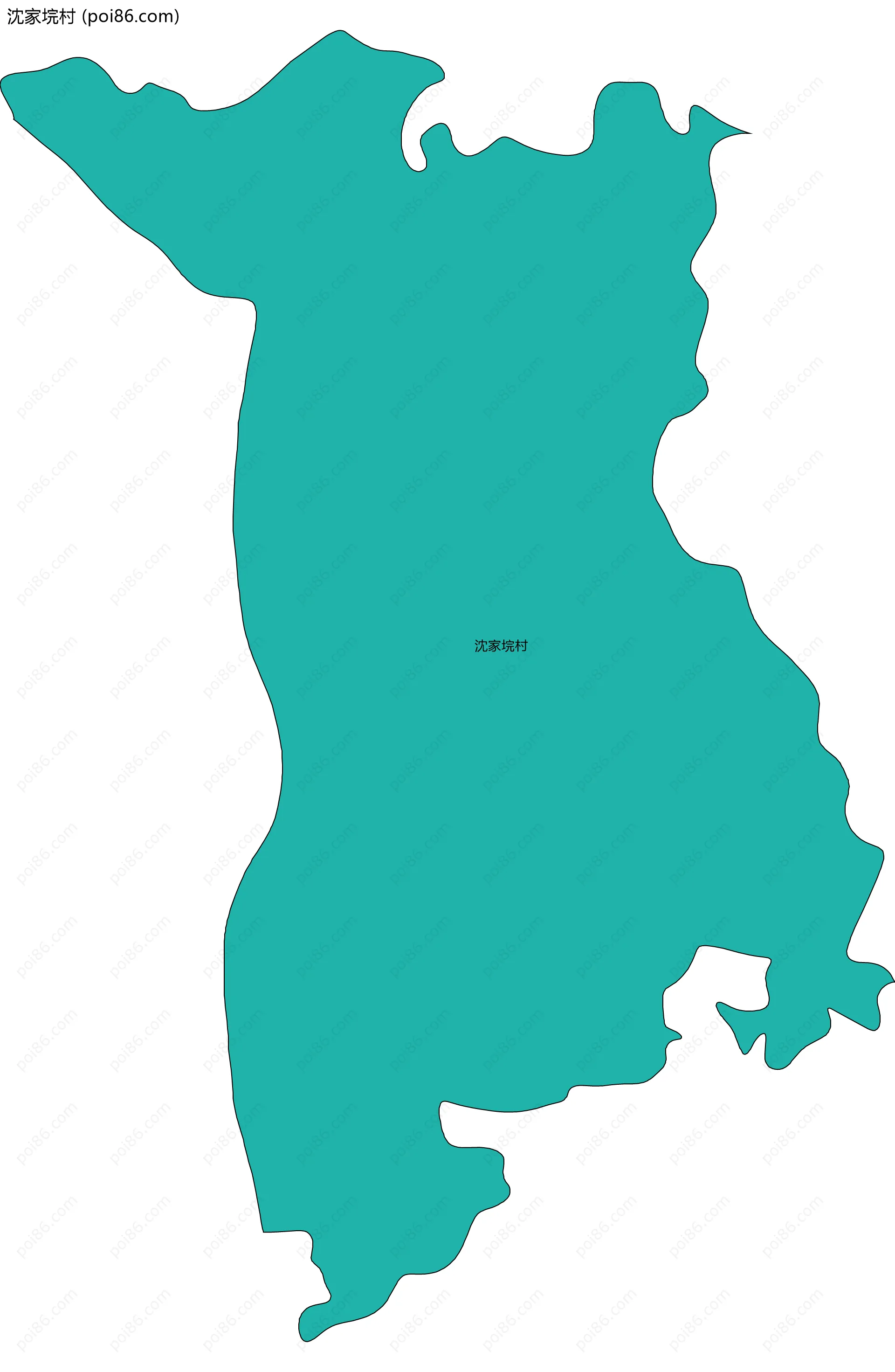 沈家垸村边界地图