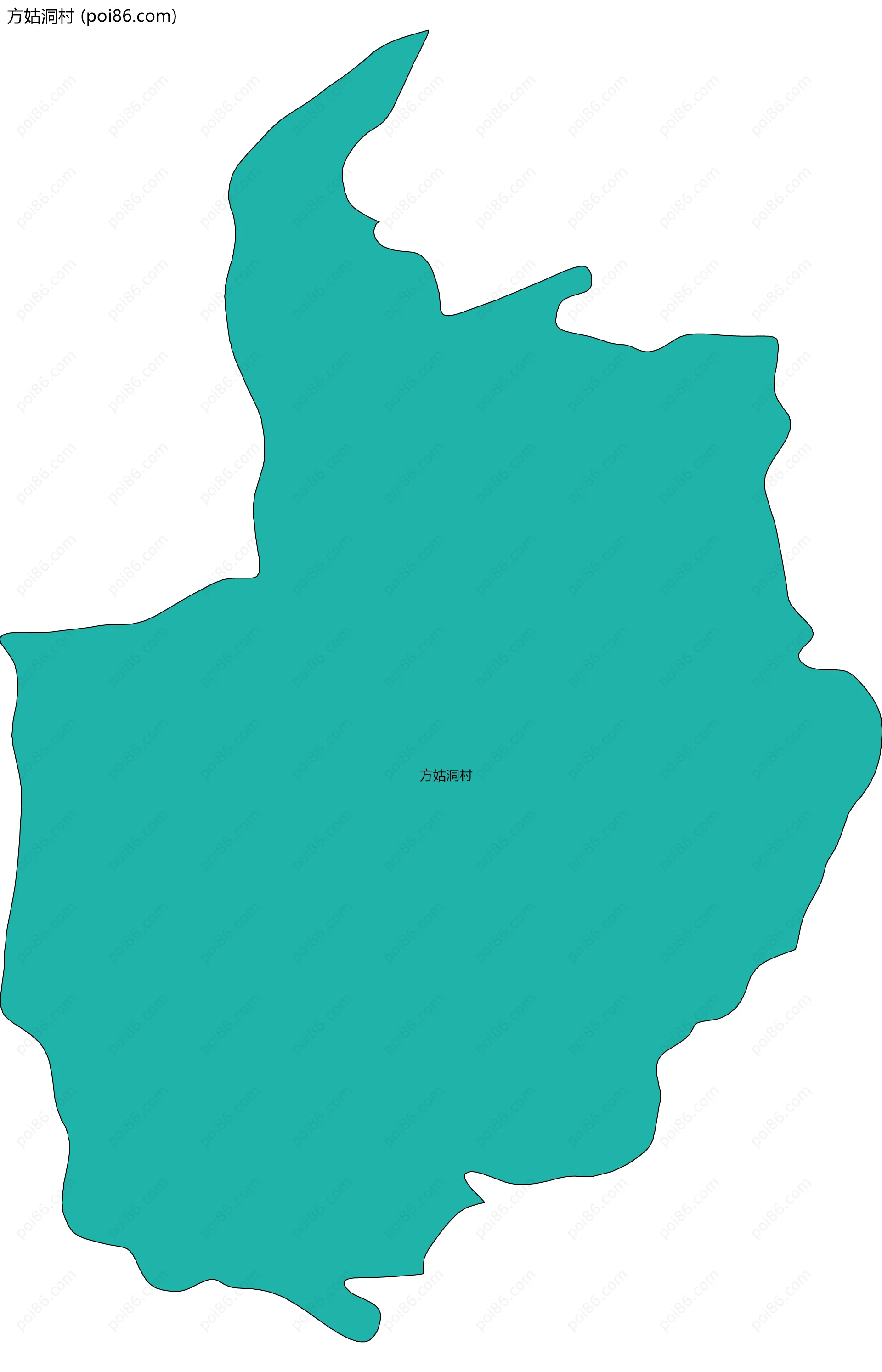 方姑洞村边界地图