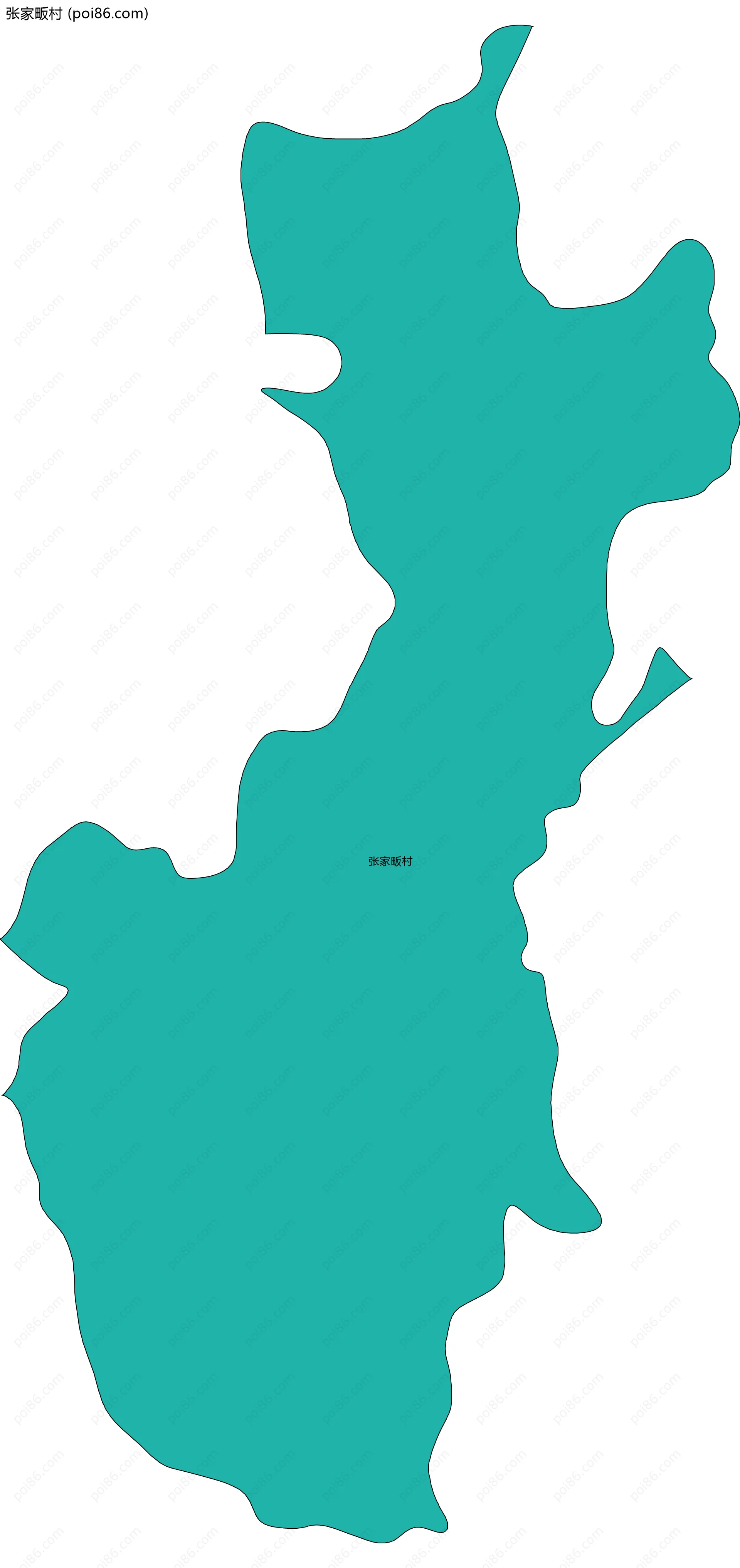 张家畈村边界地图