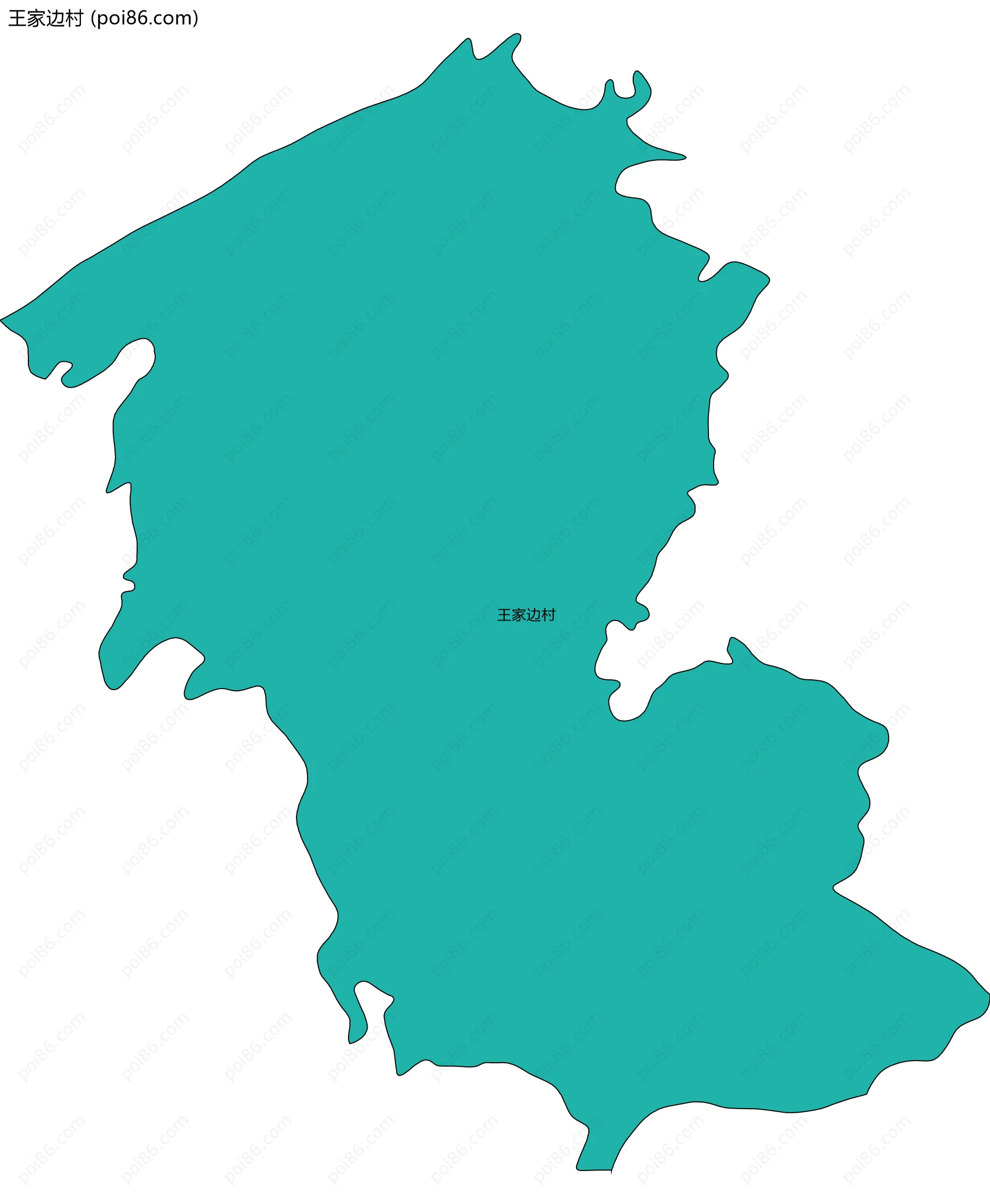 王家边村边界地图