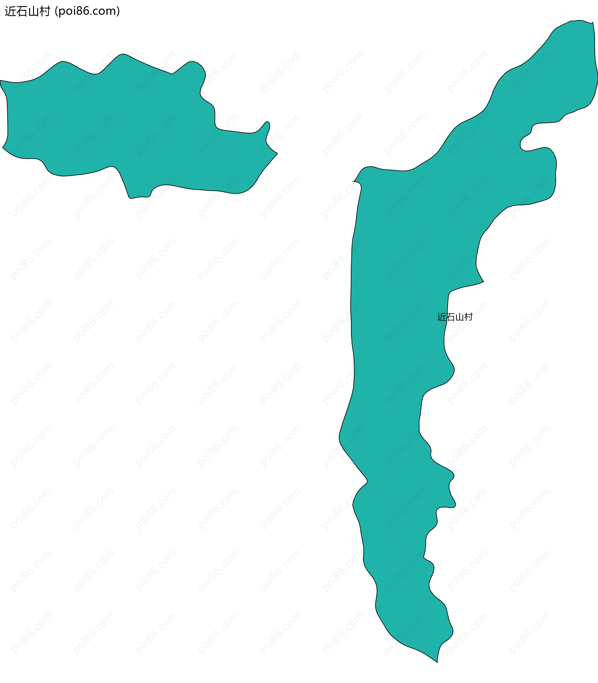 近石山村边界地图