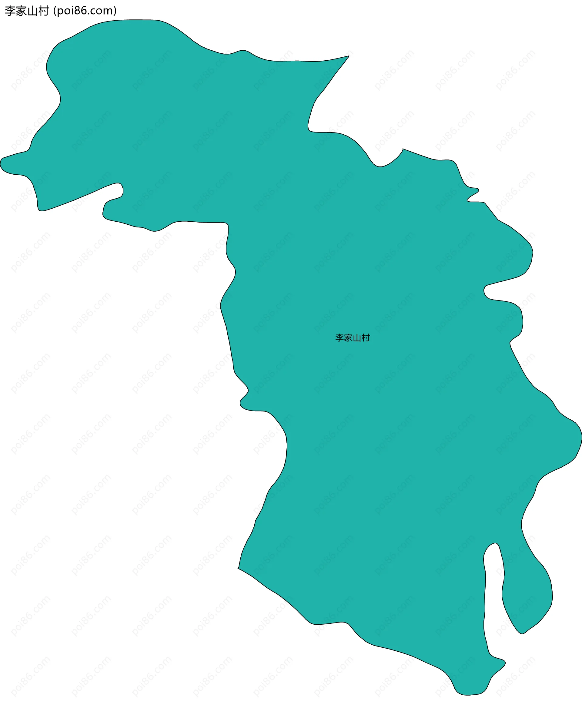 李家山村边界地图