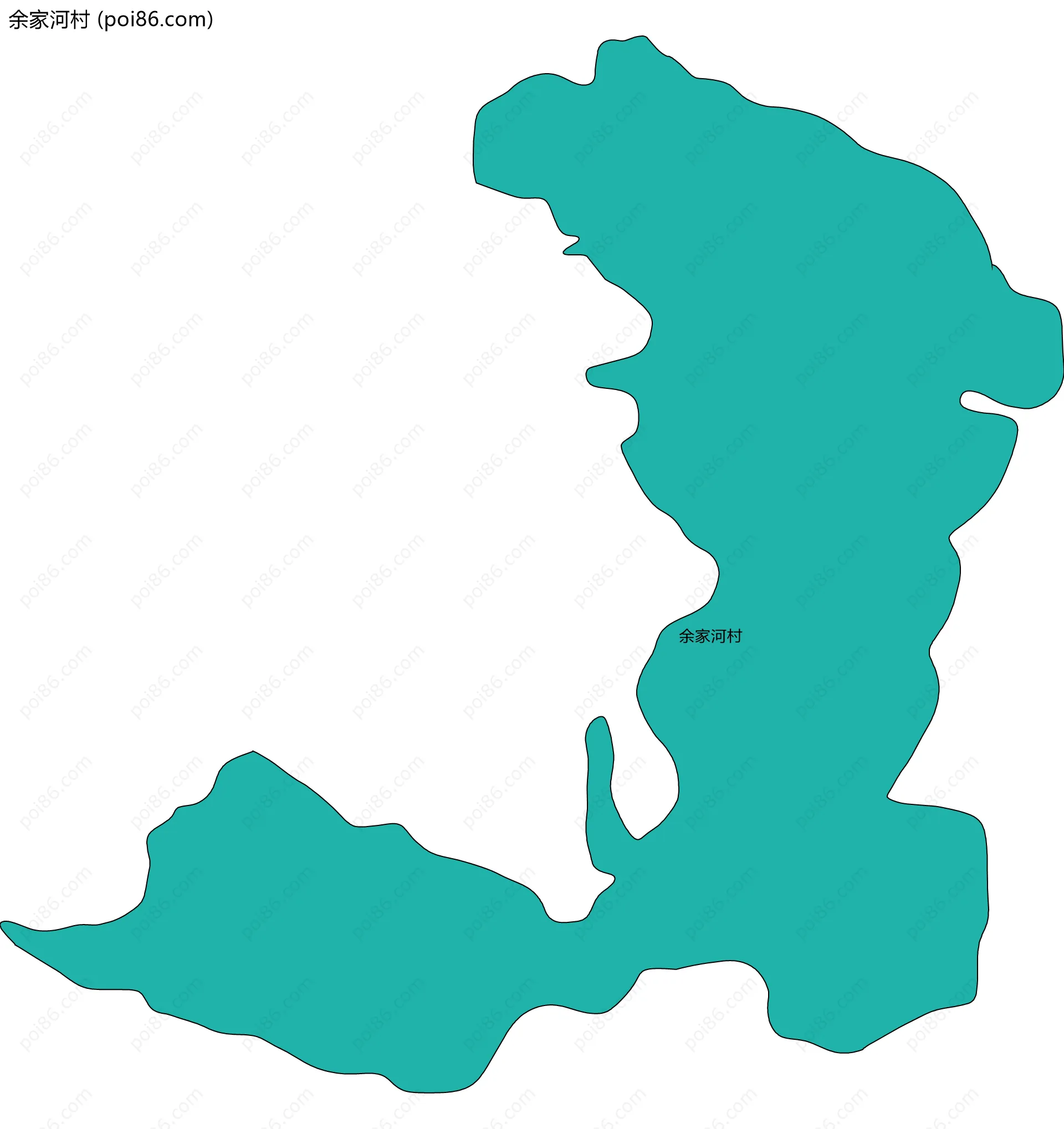 余家河村边界地图