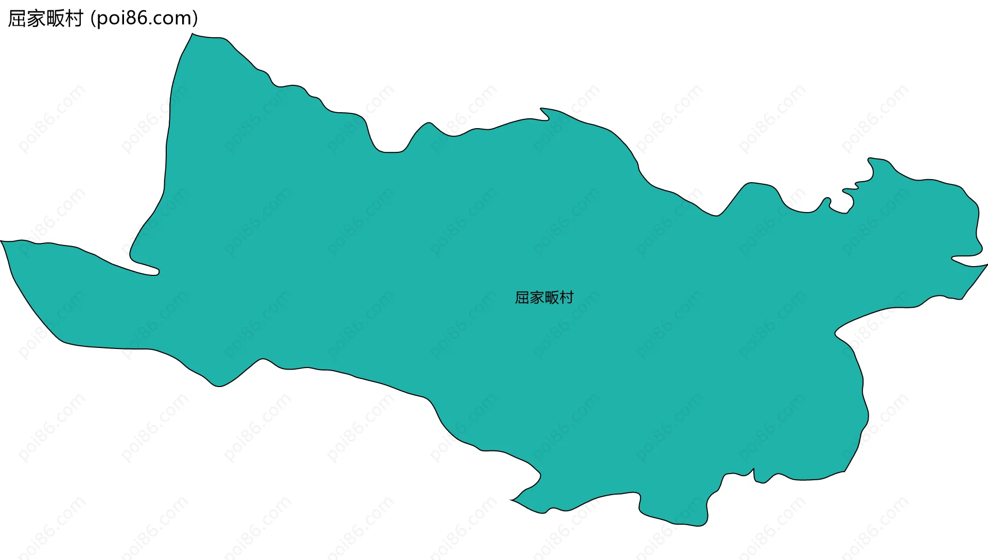 屈家畈村边界地图