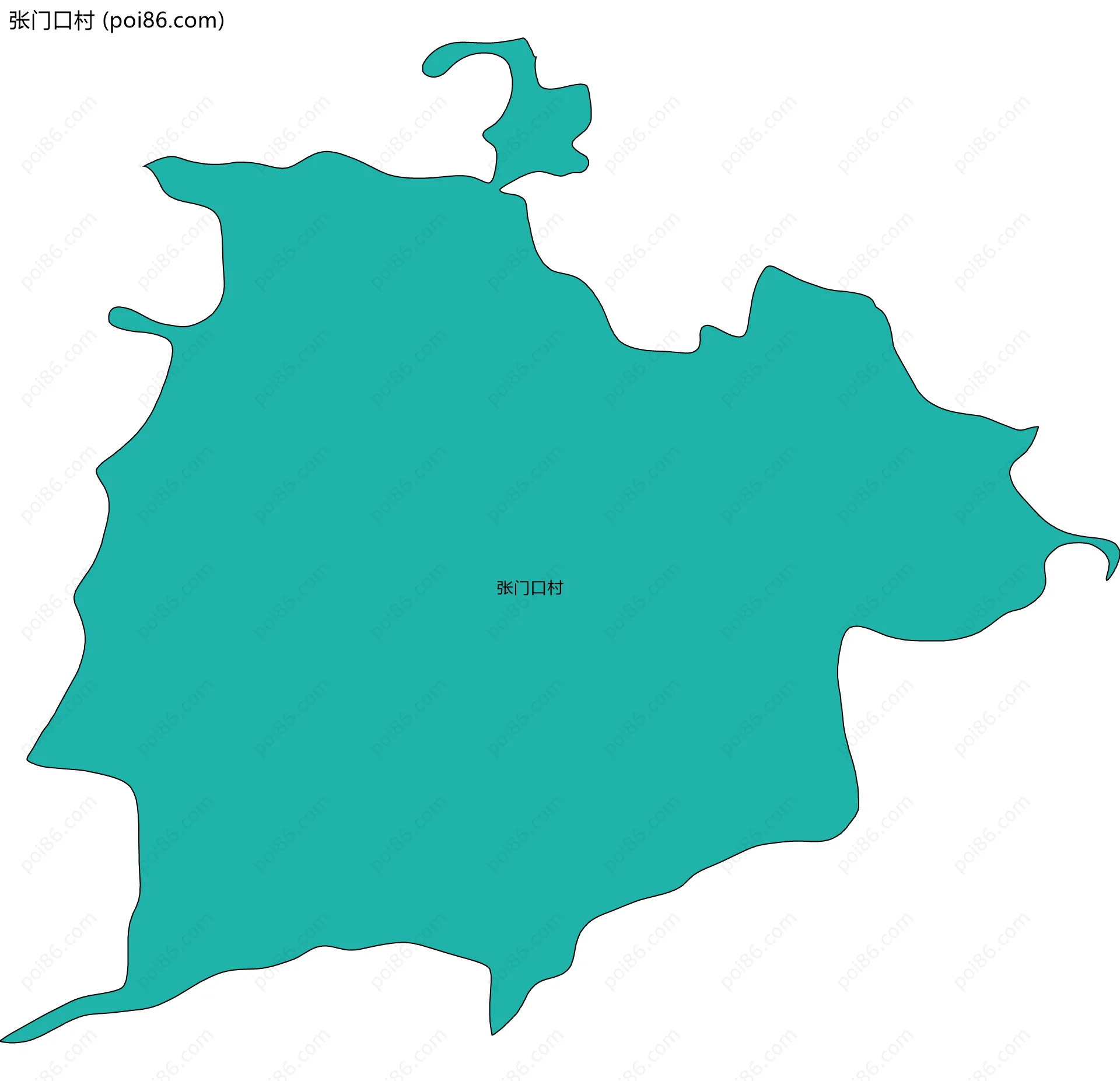 张门口村边界地图