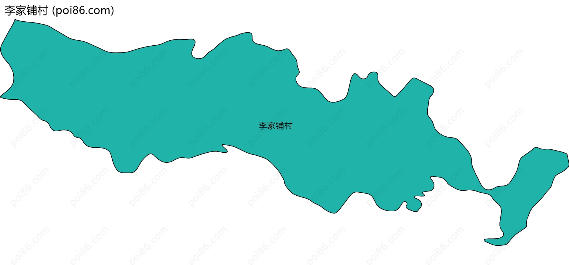 李家铺村边界地图