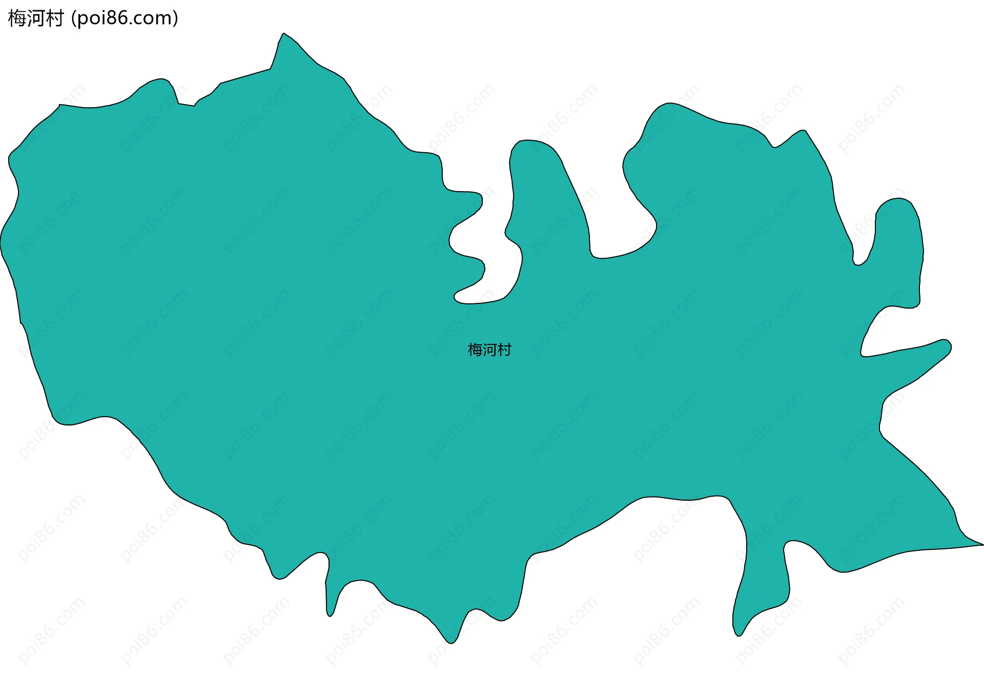 梅河村边界地图